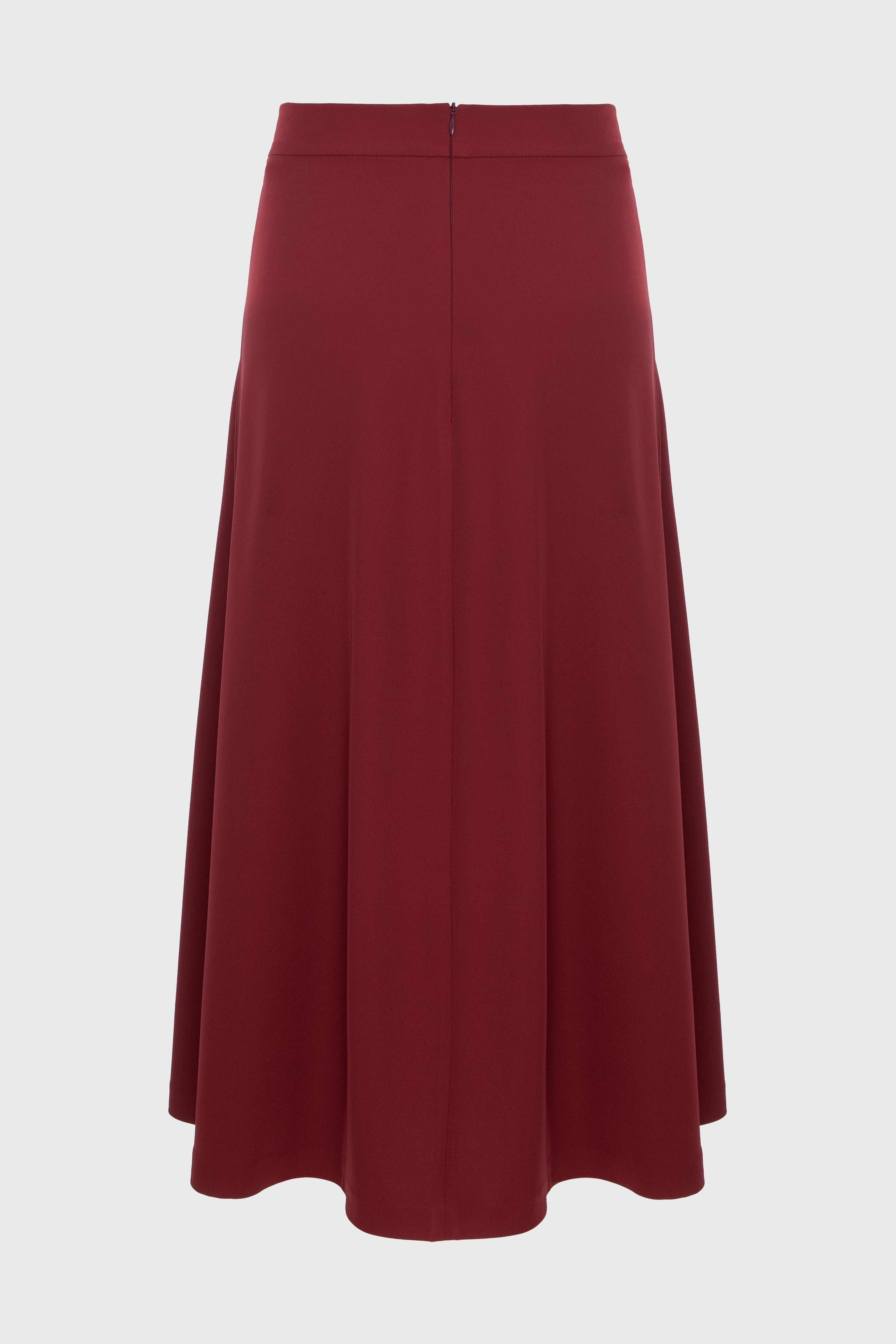 Fusta rosu burgund evazata Diversion