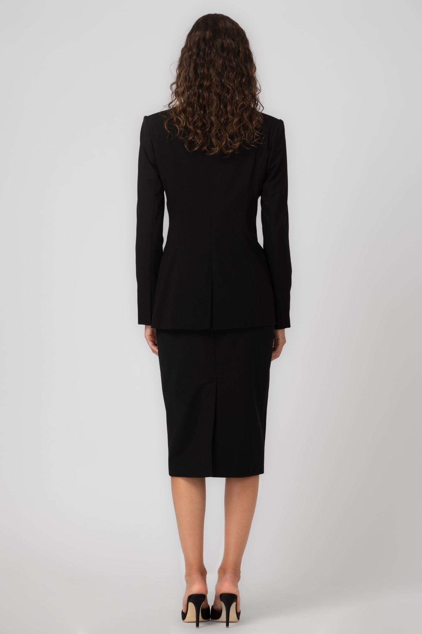 Blazer negru cu inchidere frontala Formal