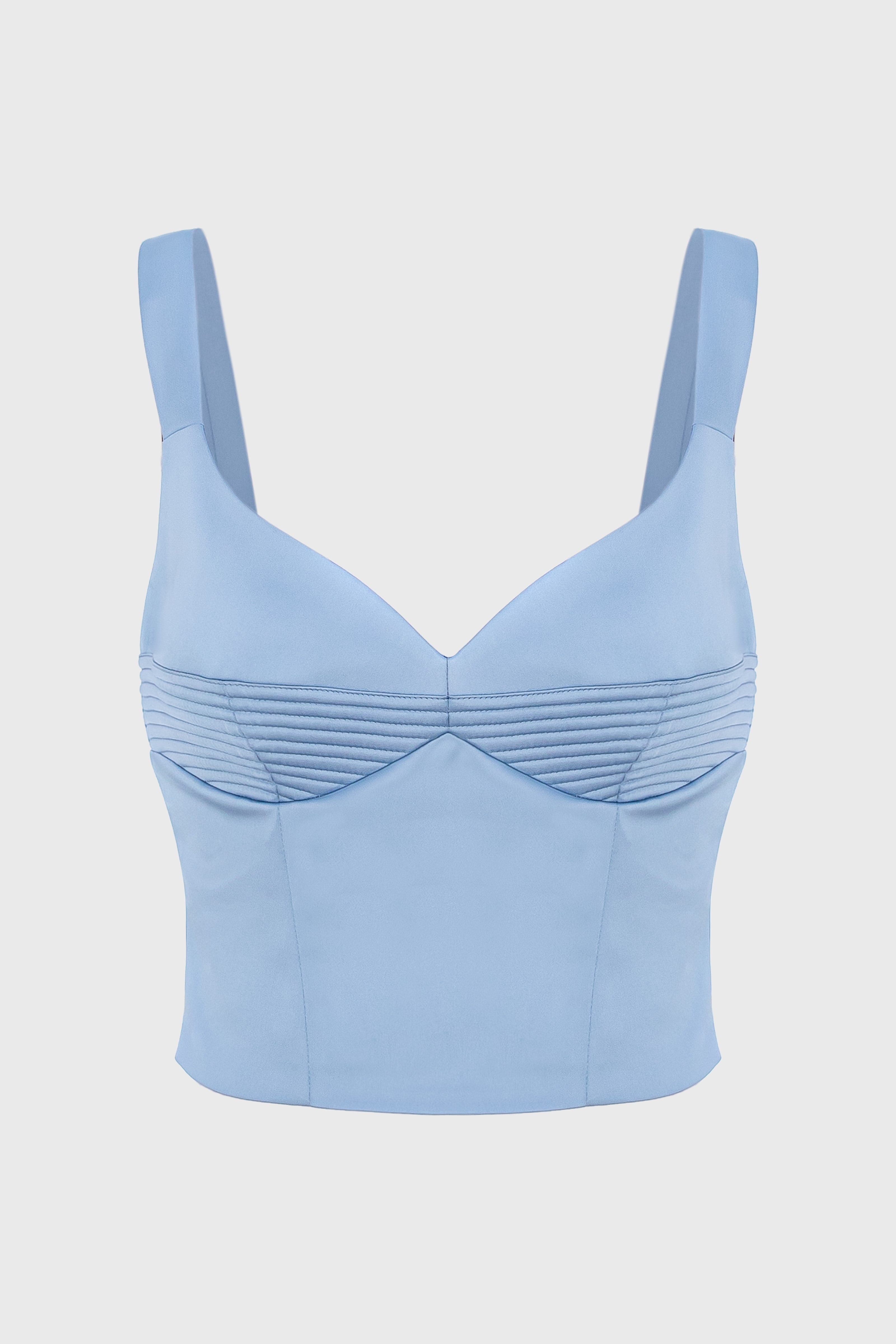 Corset albastru din satin elastic Haze