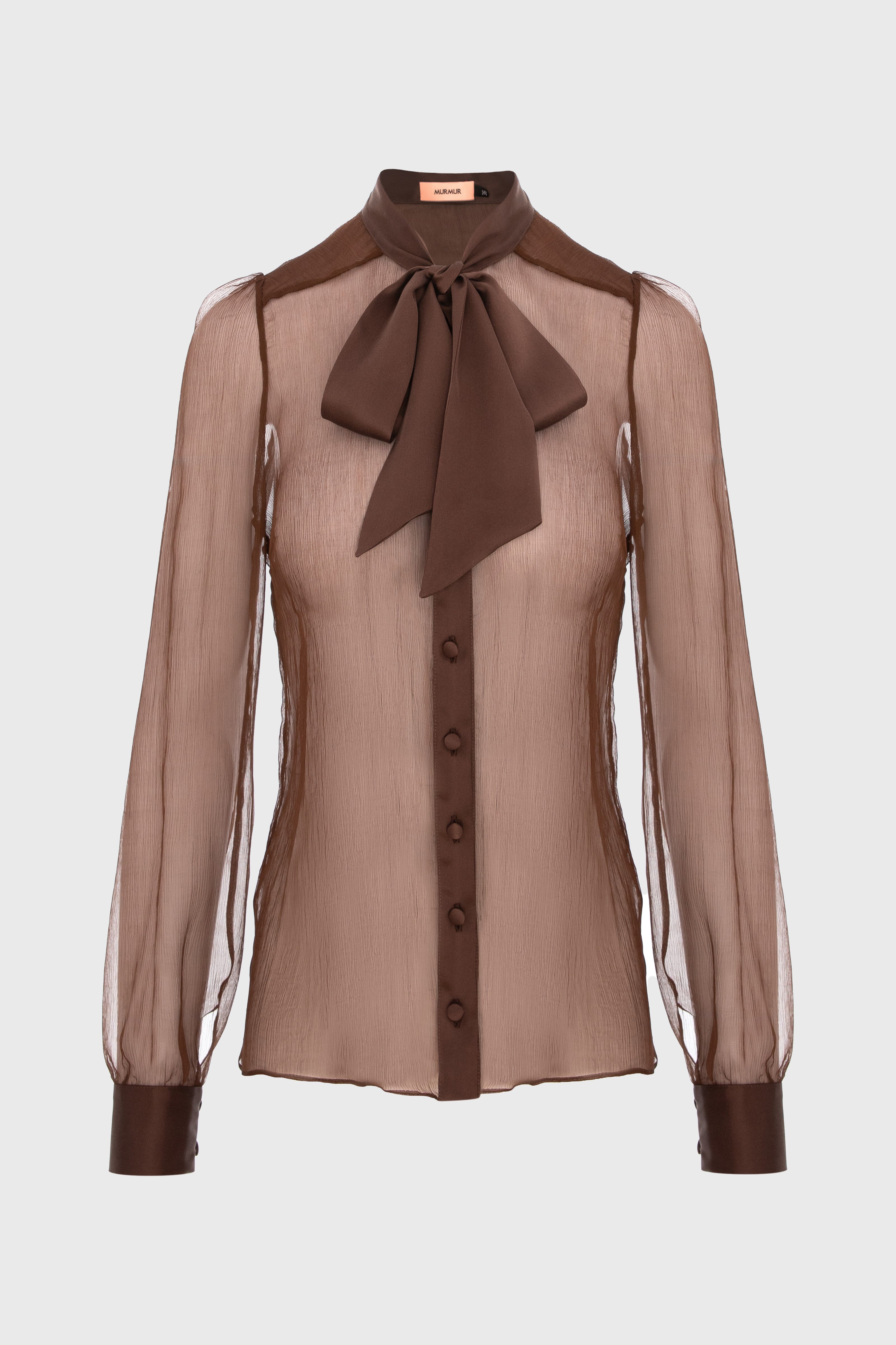 Camasa maro din matase naturala Breeze