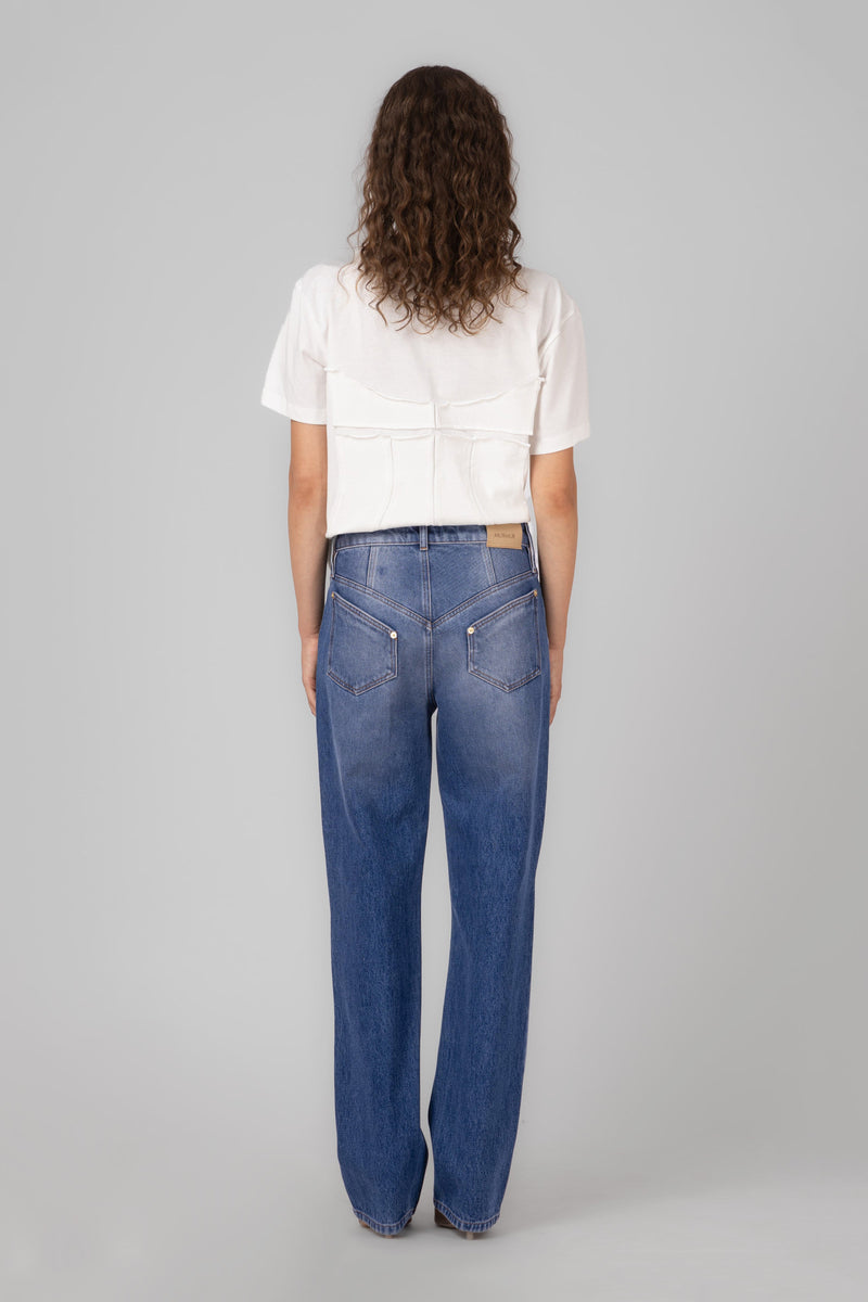 Tricou alb din bumbac organic Deconstructed