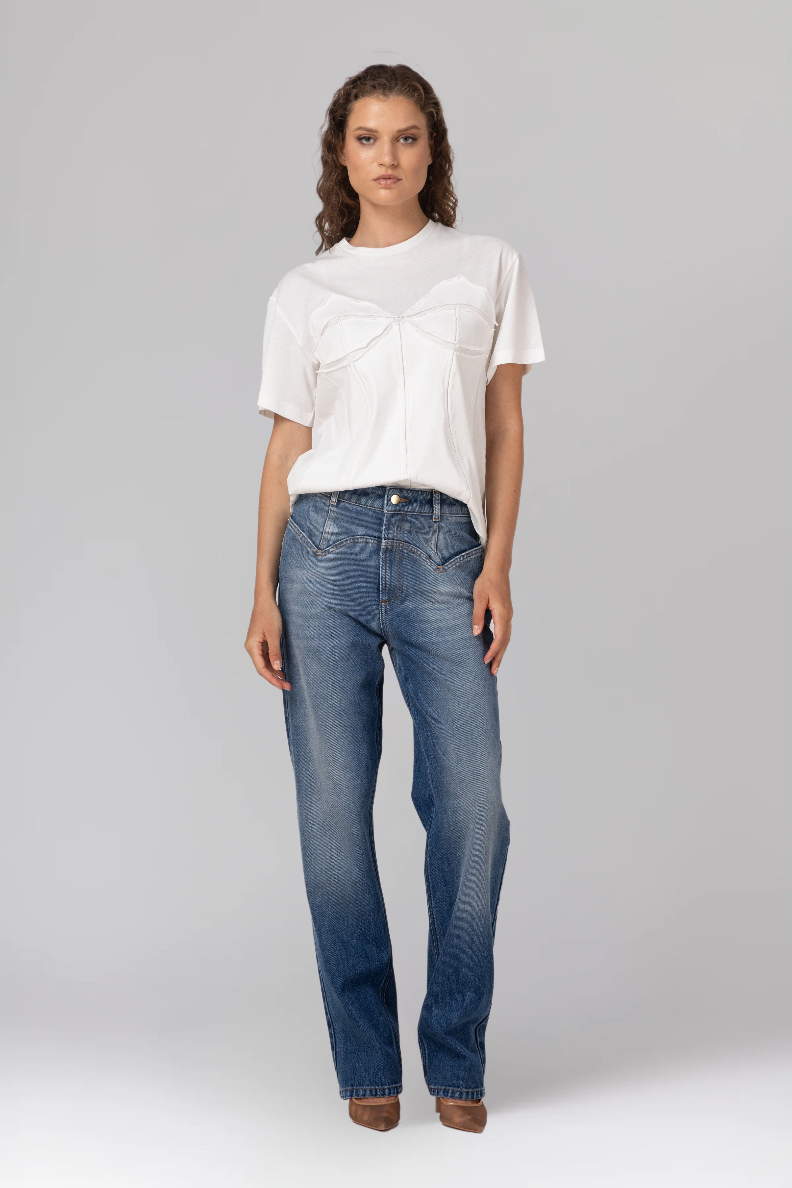 Blugi denim albastru Outline