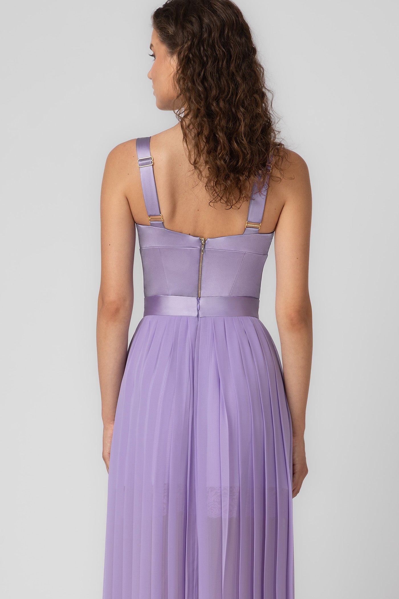 Corset lavanda din satin elastic Haze