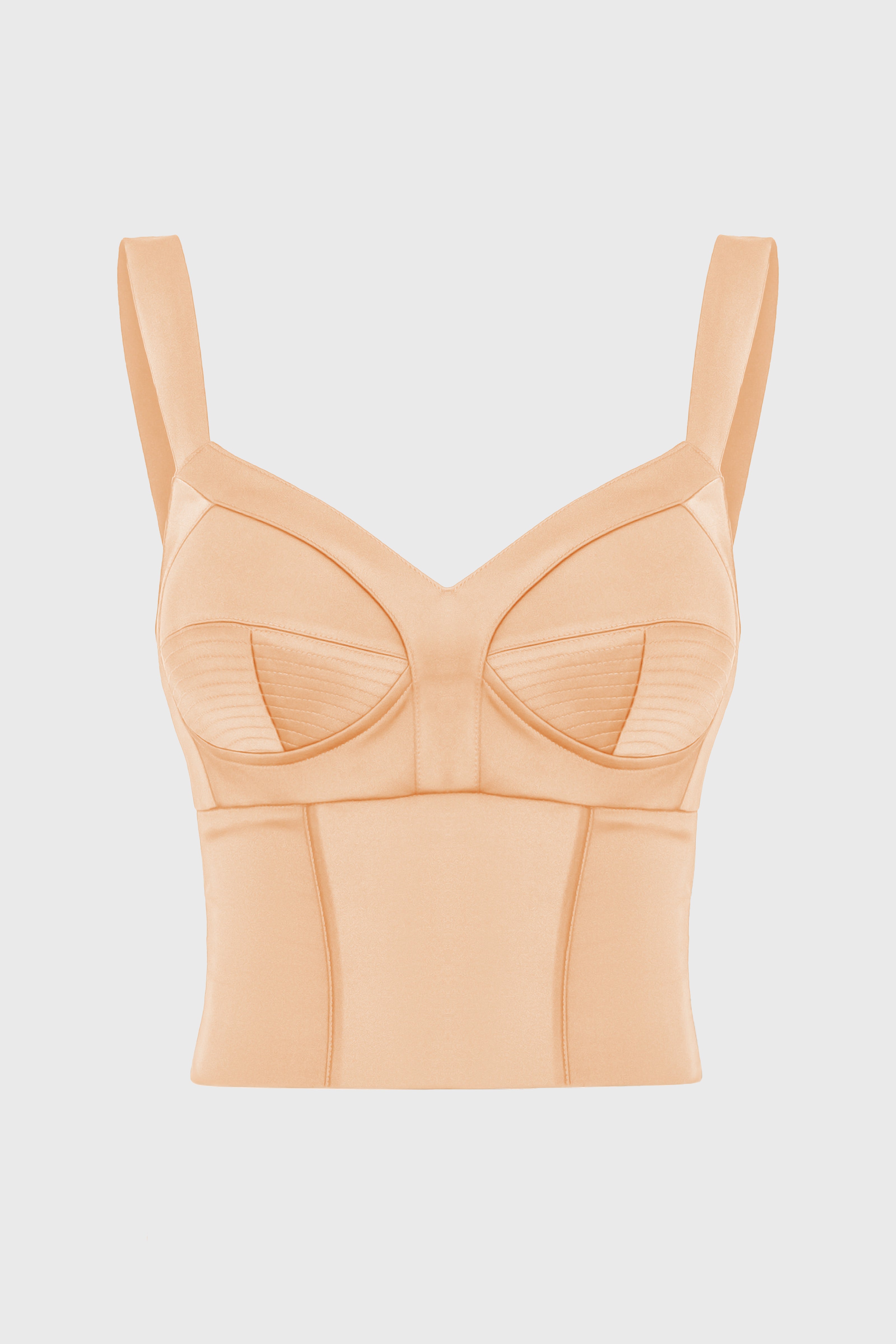 Corset nud din satin elastic Sculpt