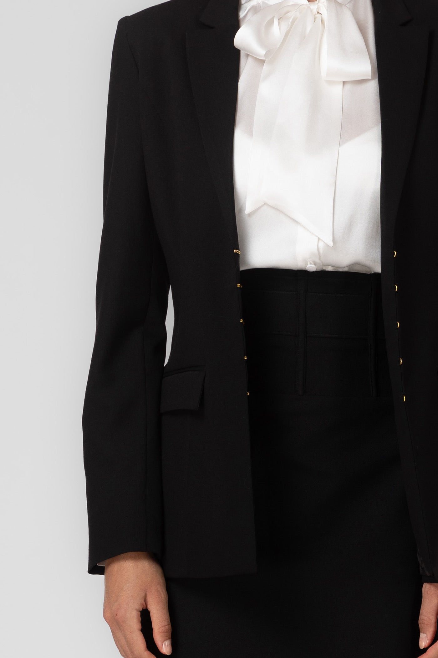 Blazer negru cu inchidere frontala Formal