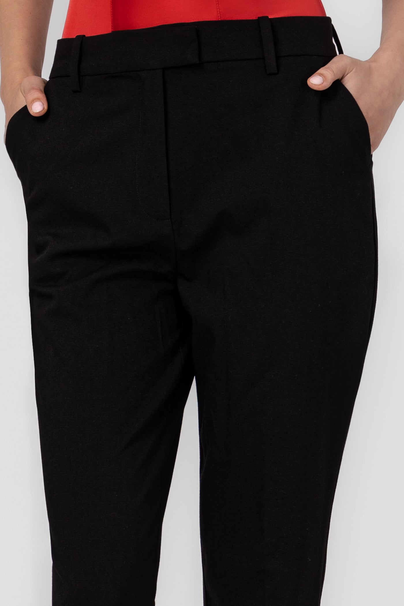 Pantaloni clasici negri cu buzunare Formal