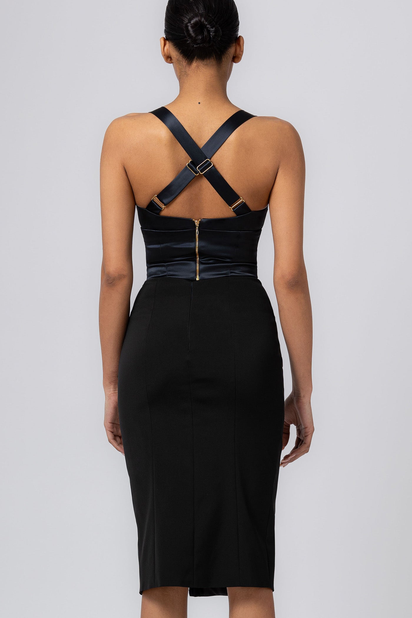 Fusta neagra midi Snap