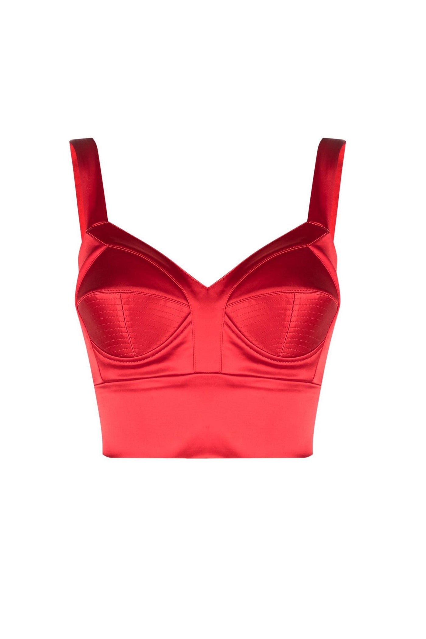 Corset rosu din satin elastic Sculpt
