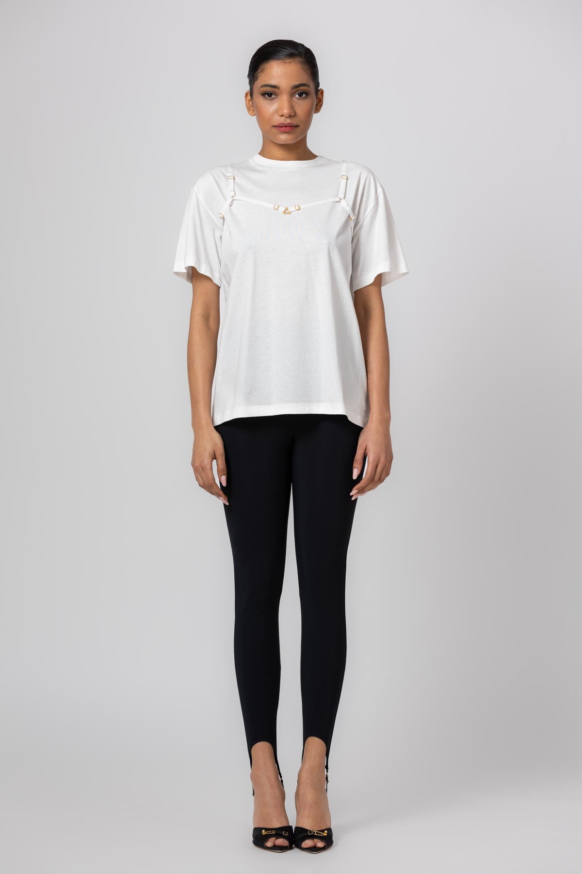 Tricou alb din bumbac organic Outline
