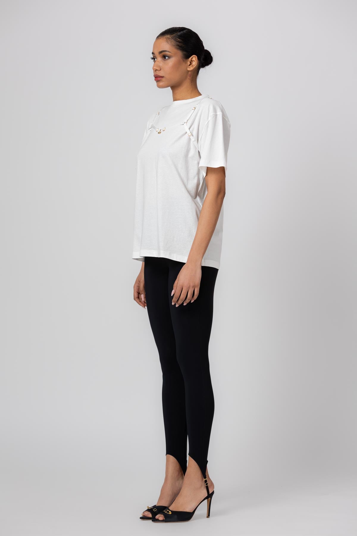 Tricou alb din bumbac organic Outline