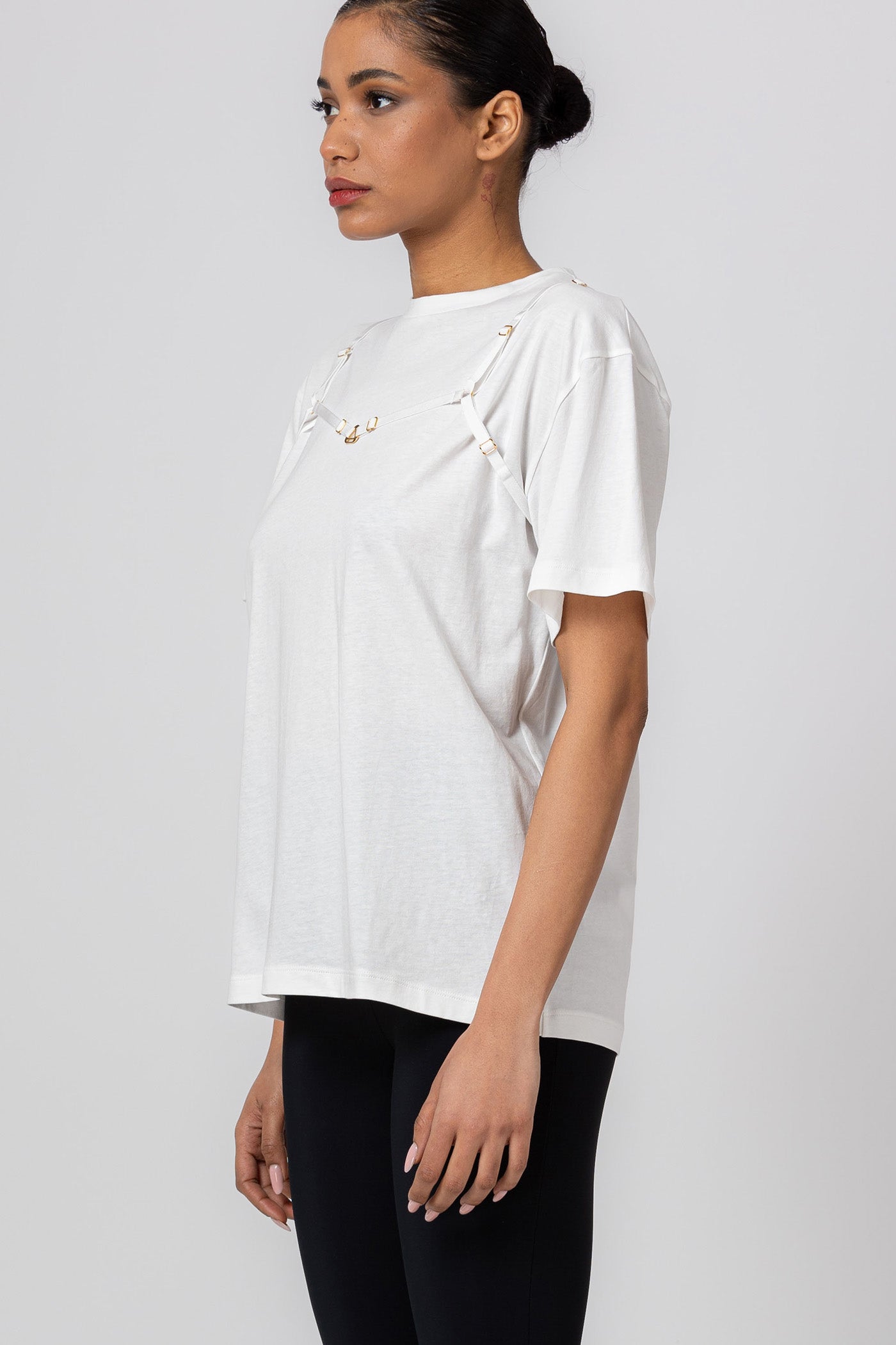 Tricou alb din bumbac organic Outline