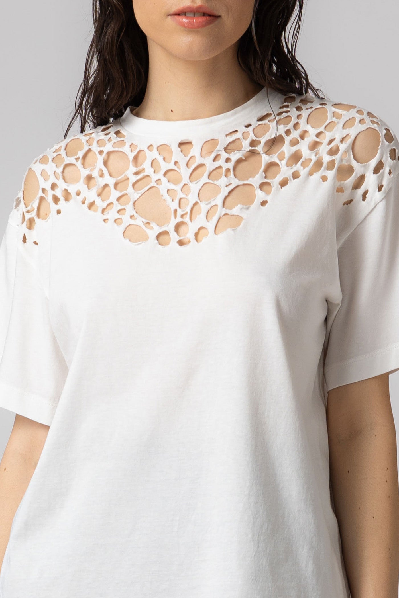 Tricou alb din bumbac Corrosive