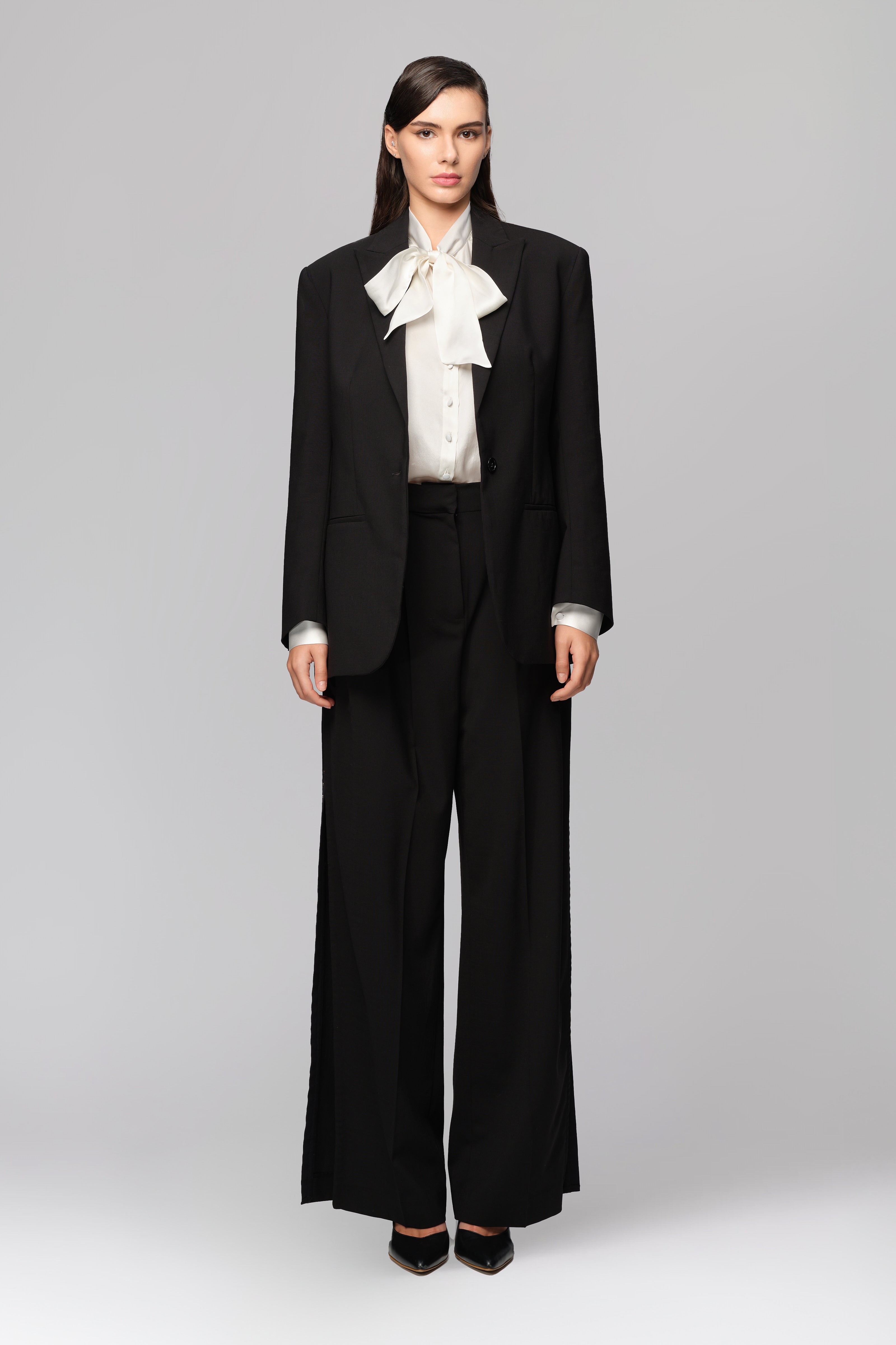 Blazer negru de lana Urban