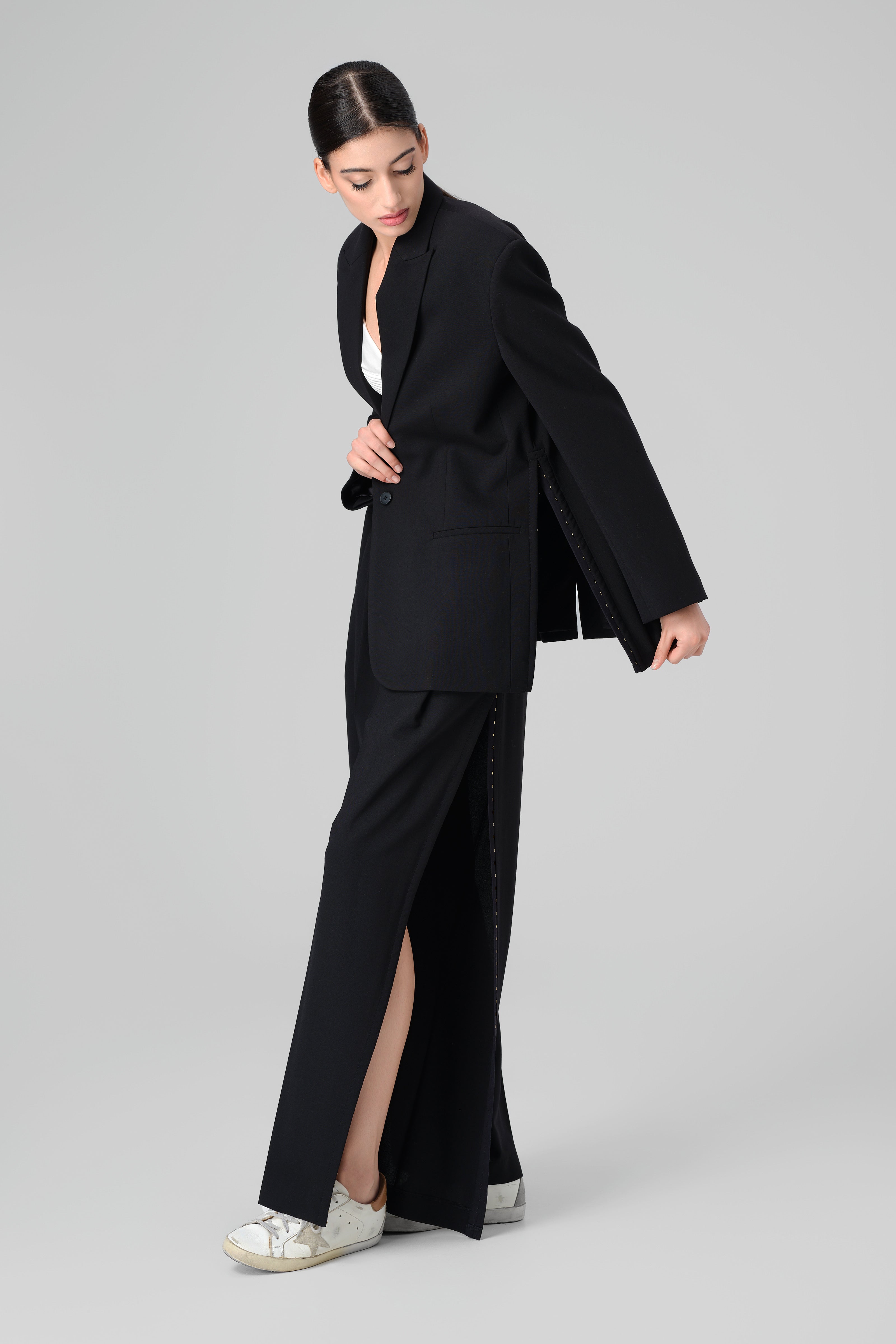 Blazer negru de lana Urban