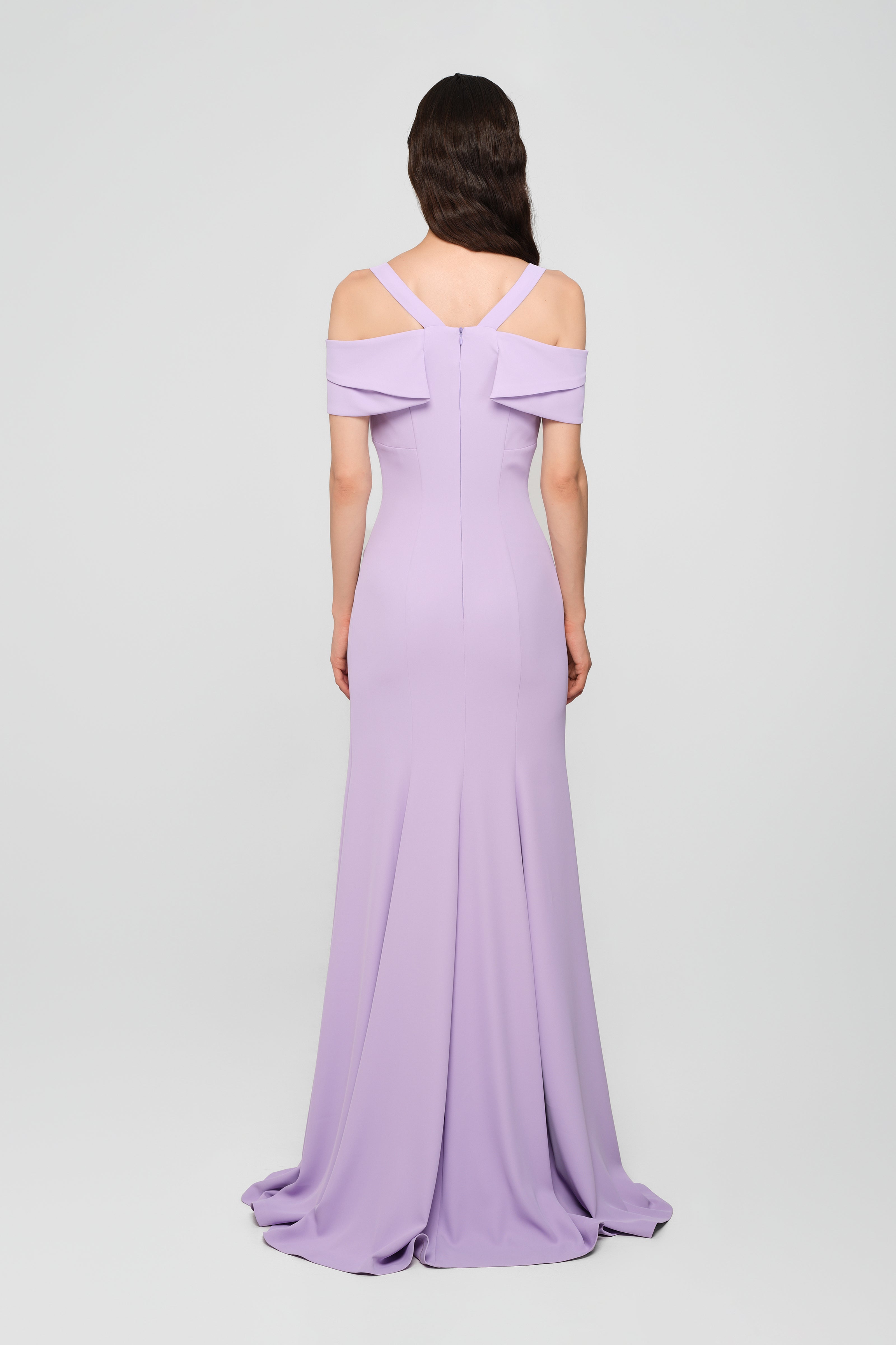 Rochie lavanda lunga cu cupe retro Candy