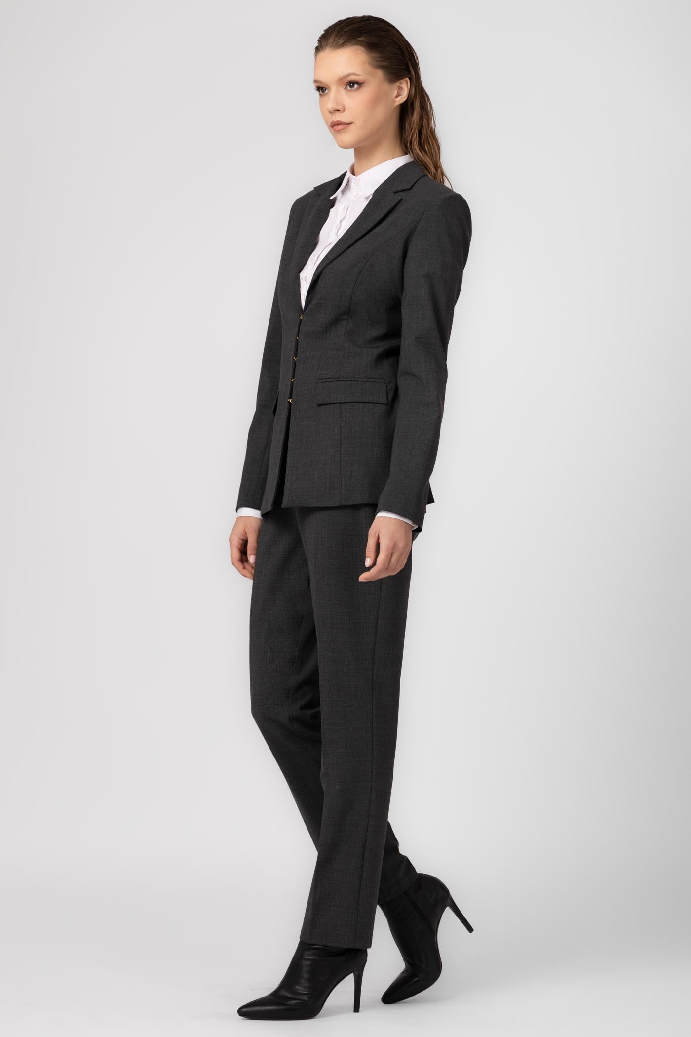 Blazer gri din lana Formal