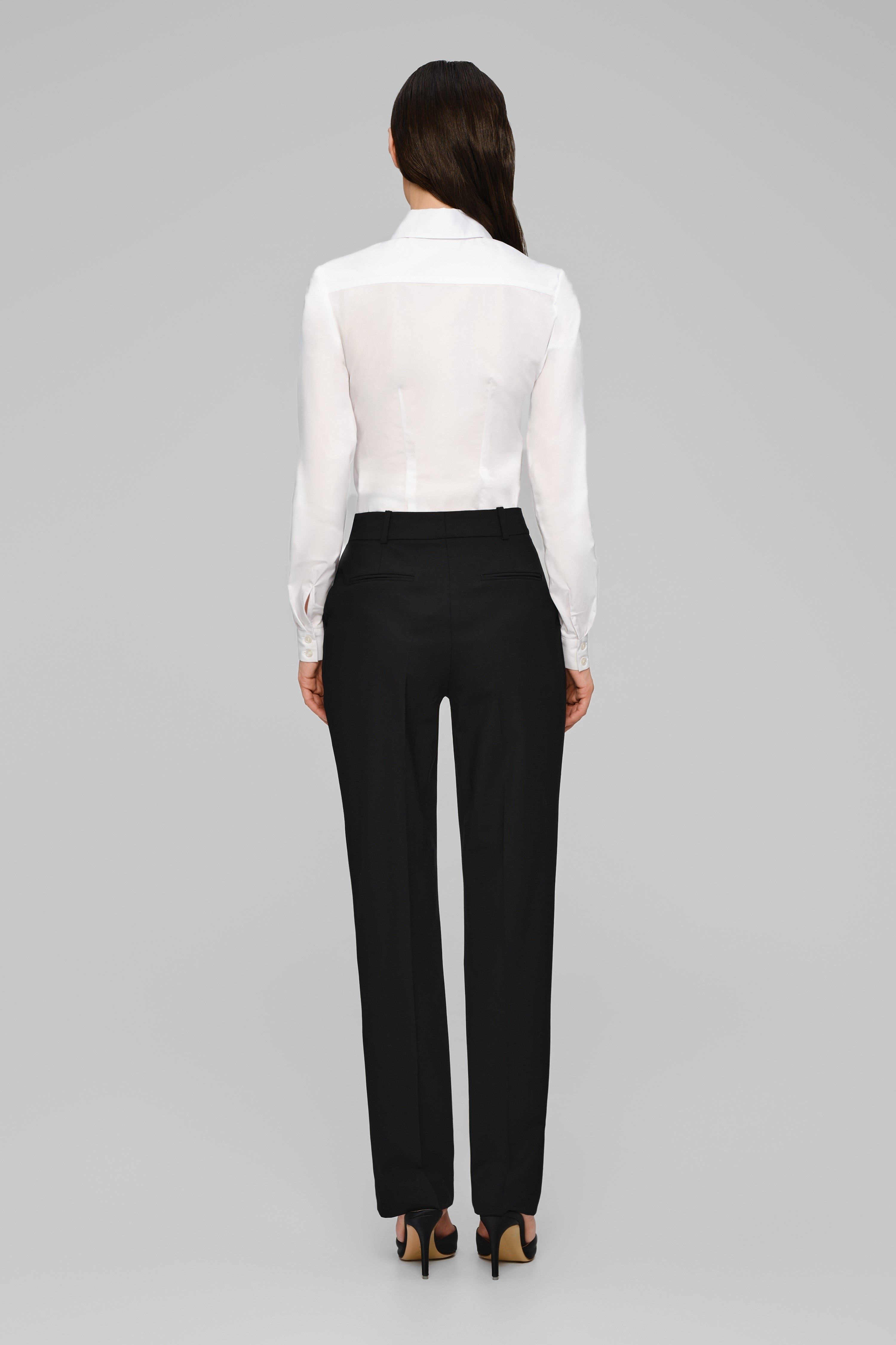 Pantaloni clasici negri cu buzunare Formal