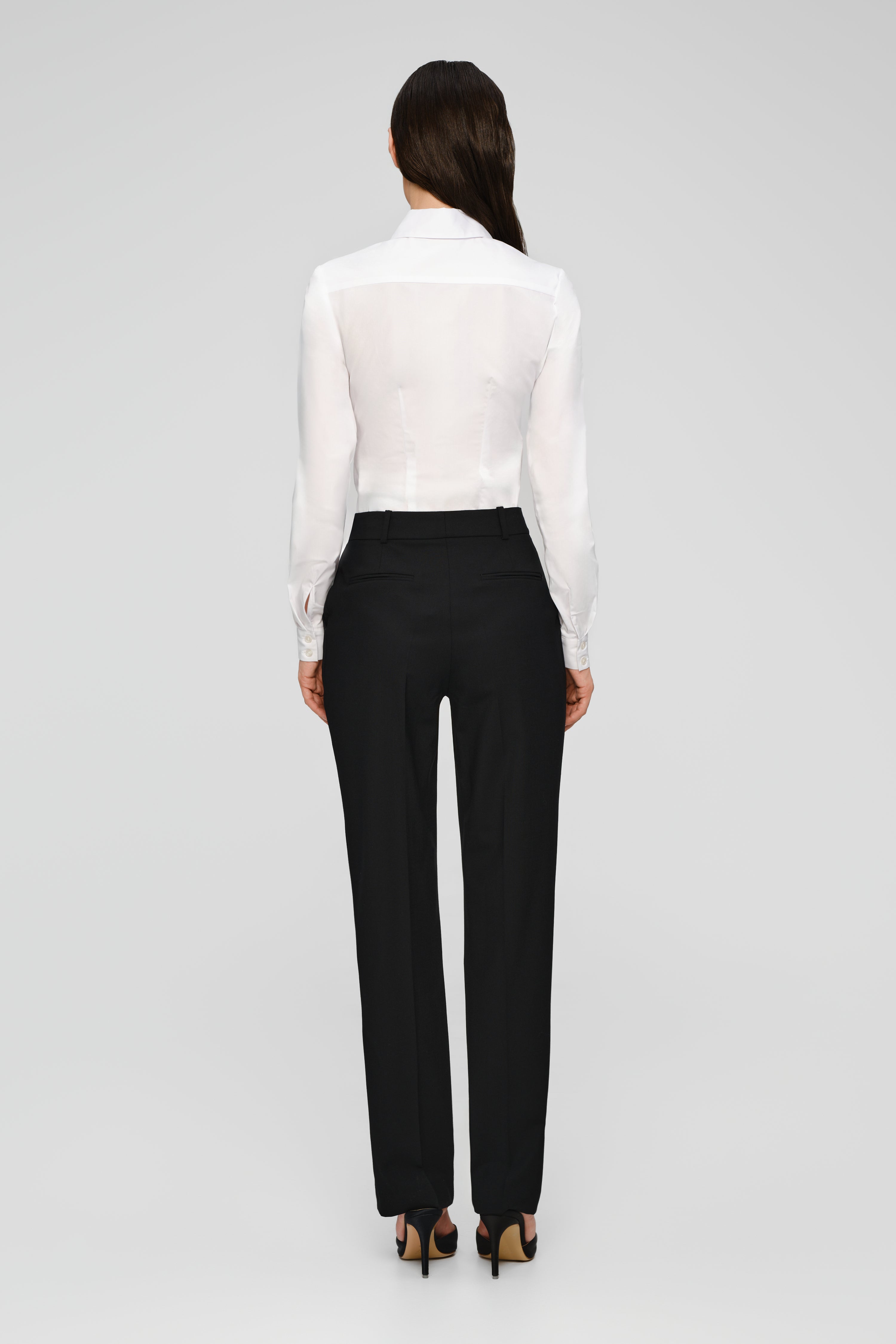Pantaloni clasici negri cu buzunare Formal