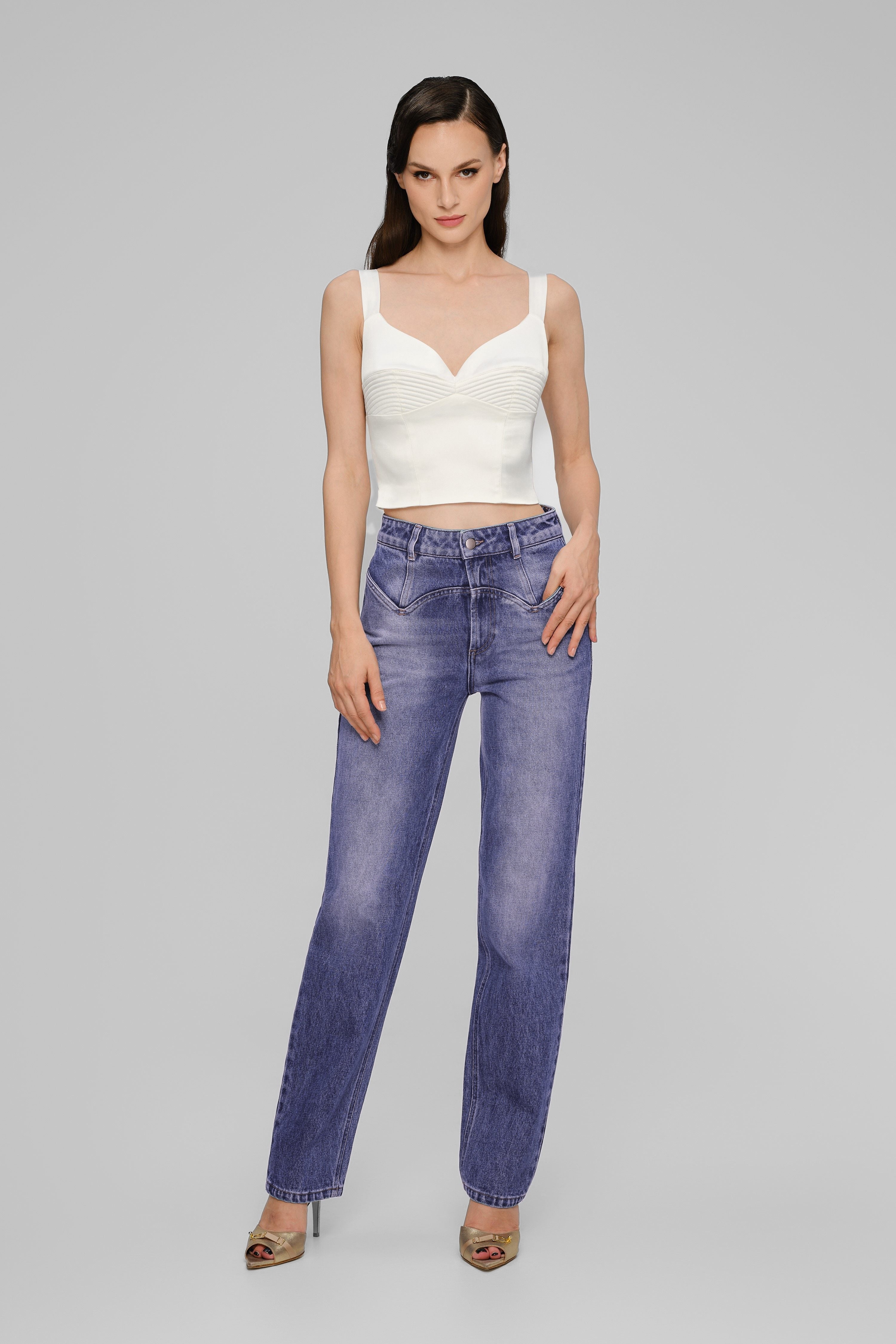 Corset alb din satin elastic Haze