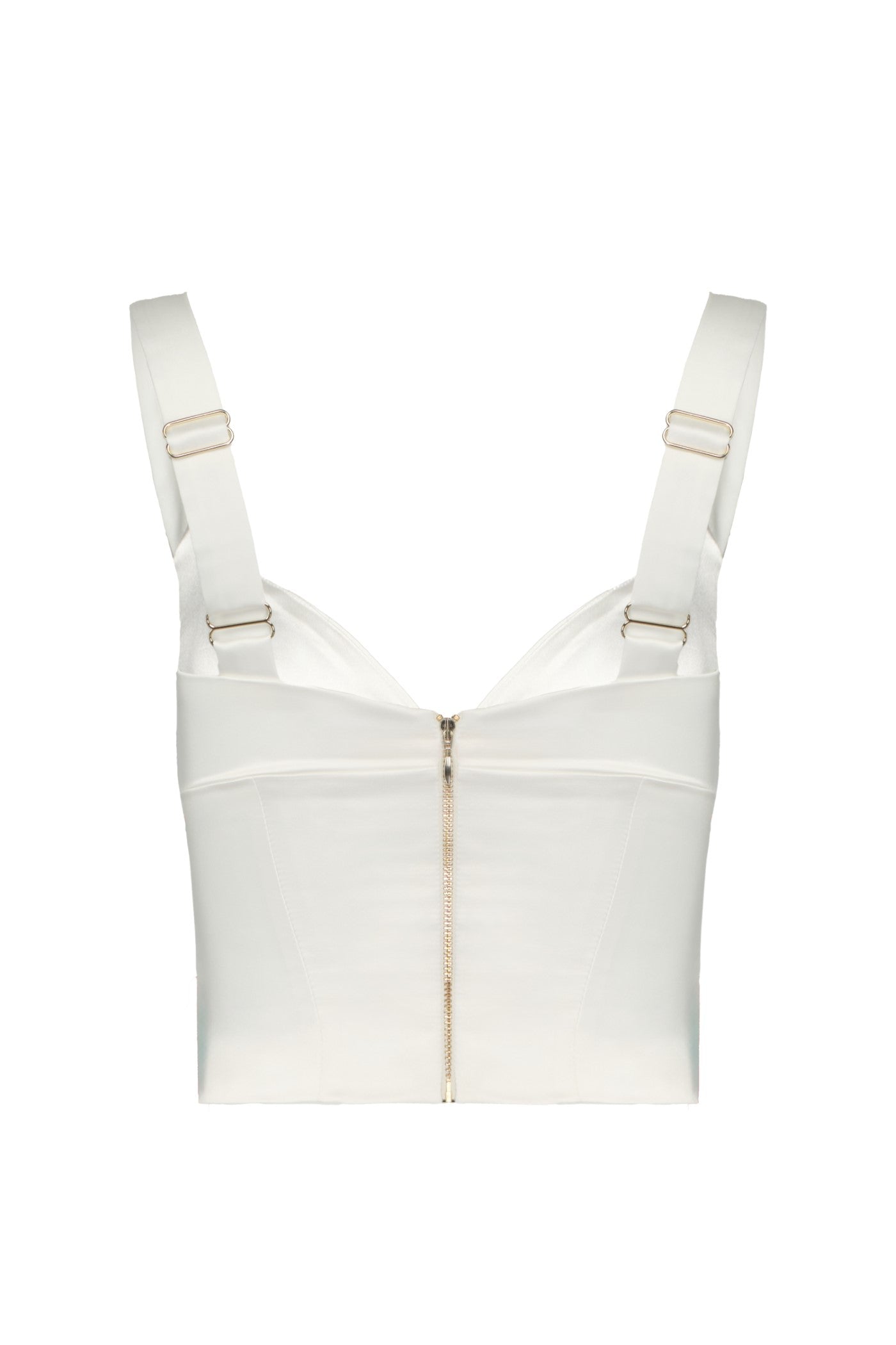 Corset alb din satin elastic Haze