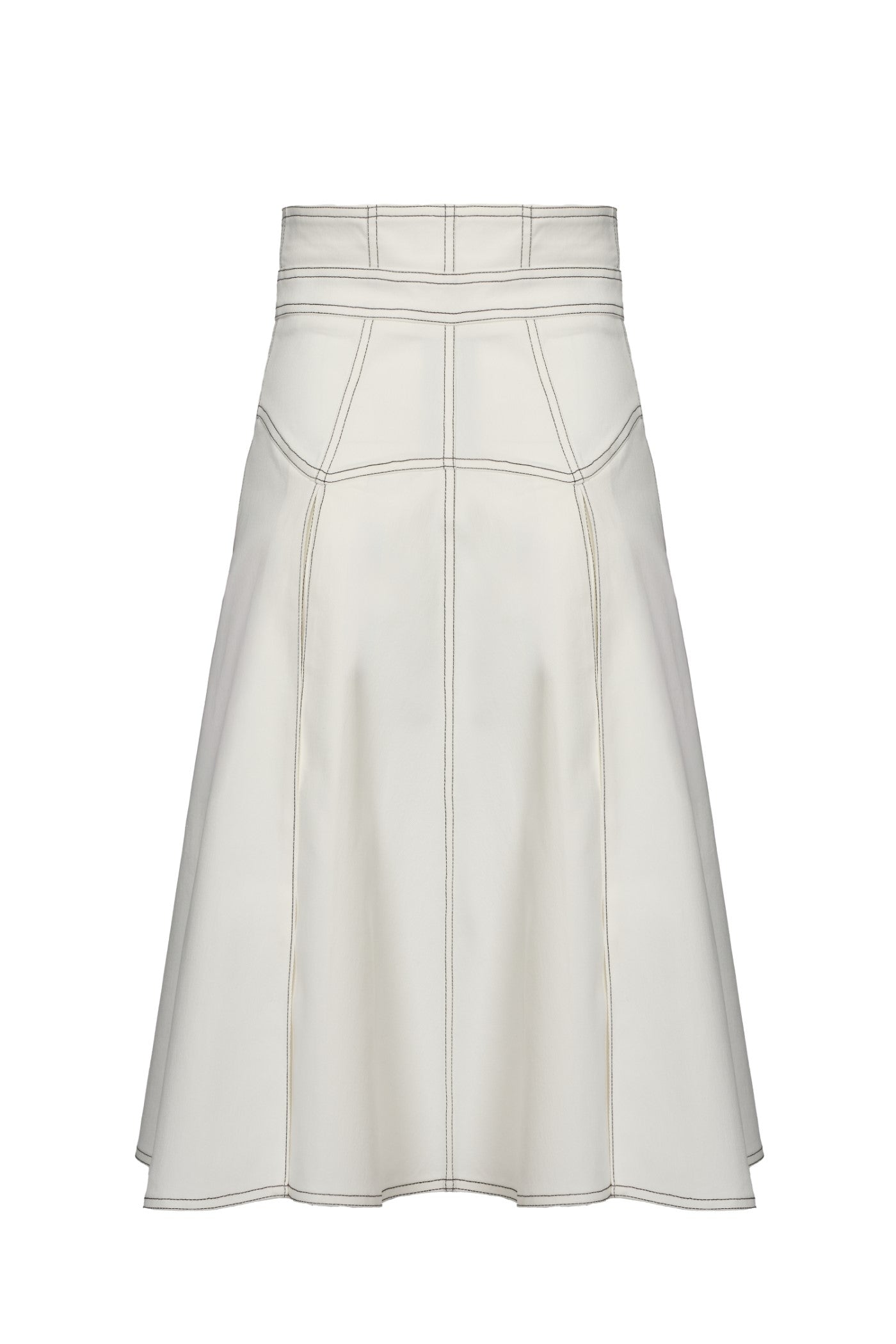 Fusta alba din denim bi-elastic Underline