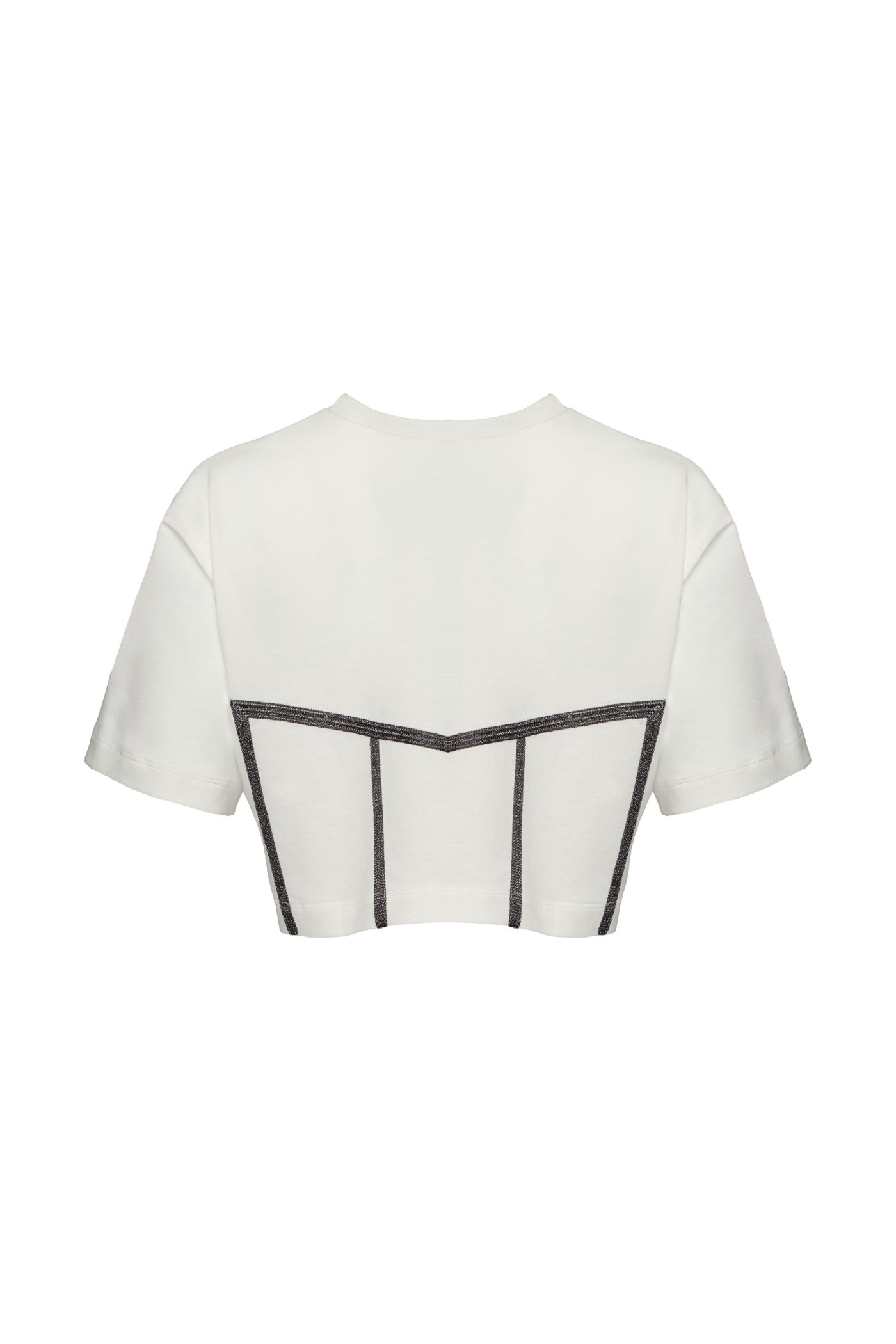 Tricou alb decupat din bumbac organic Draft