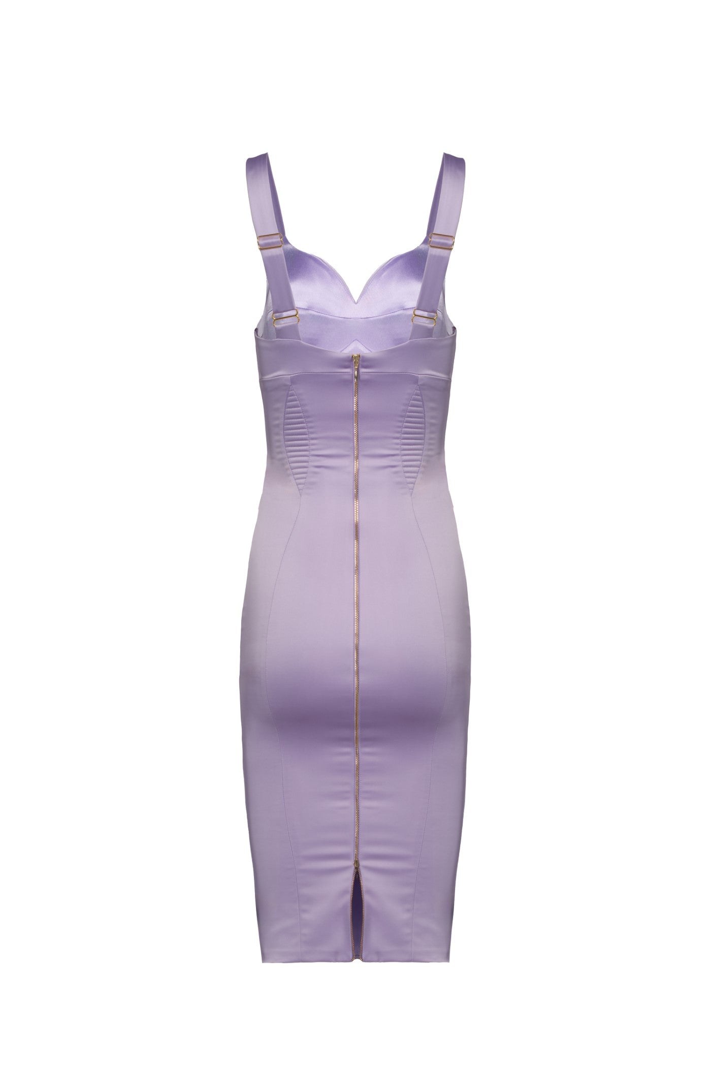 Rochie lavanda din satin elastic Haze