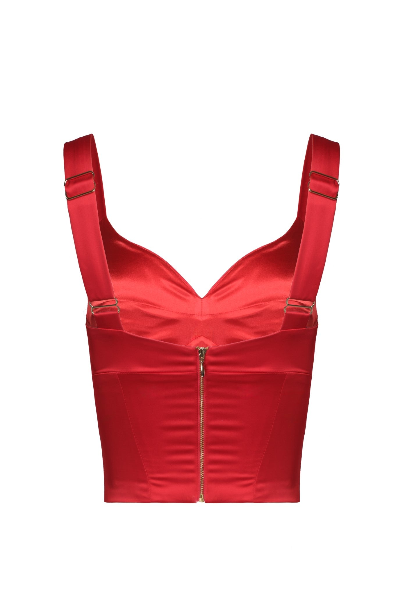 Corset rosu din satin elastic Haze