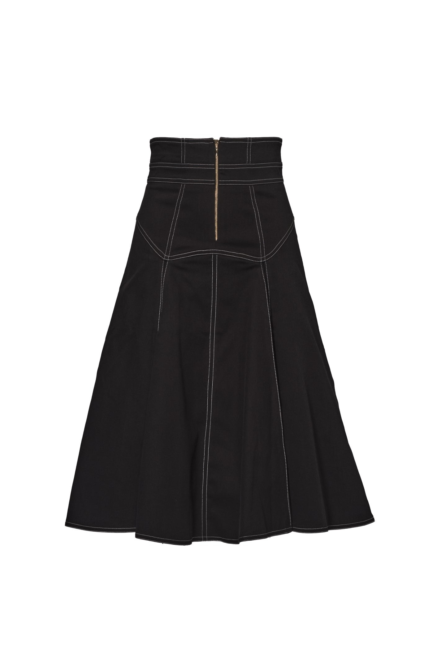 Fusta neagra din denim bi-elastic Underline