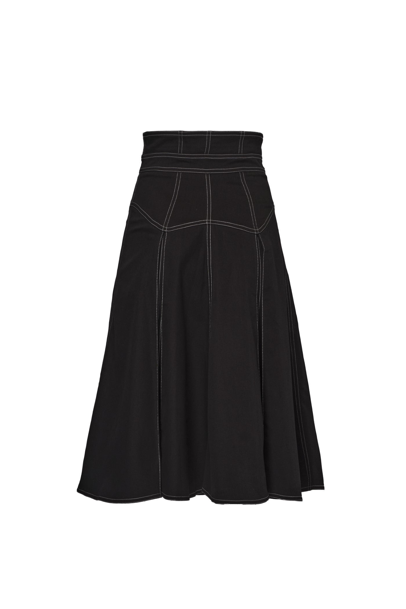 Fusta neagra din denim bi-elastic Underline