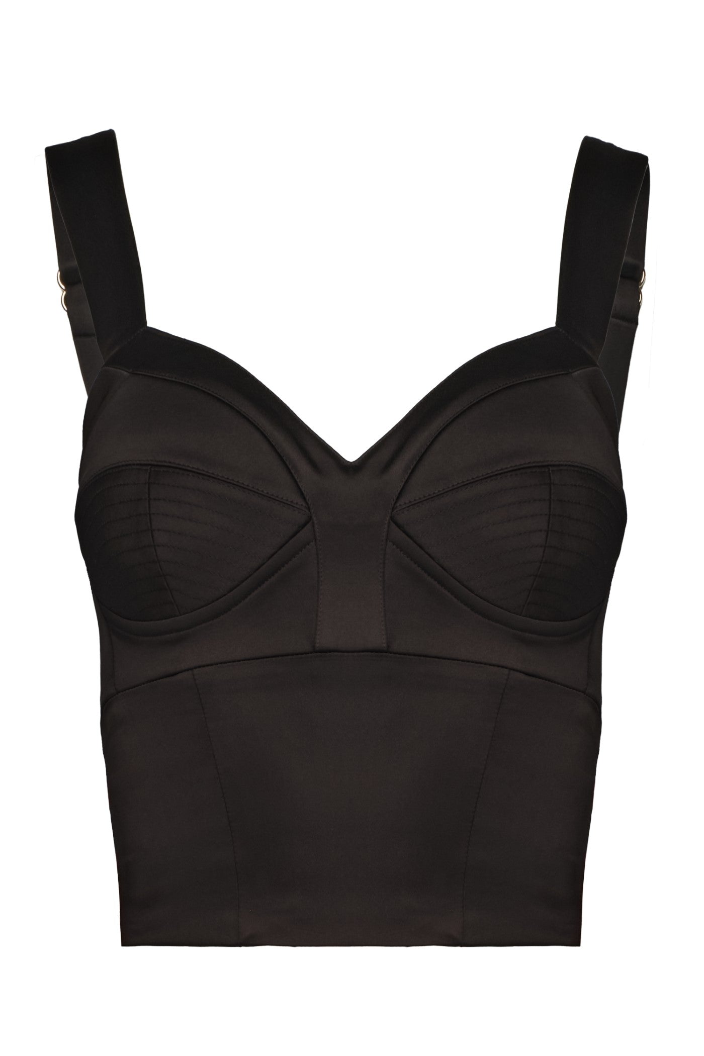 Corset negru din satin elastic Sculpt