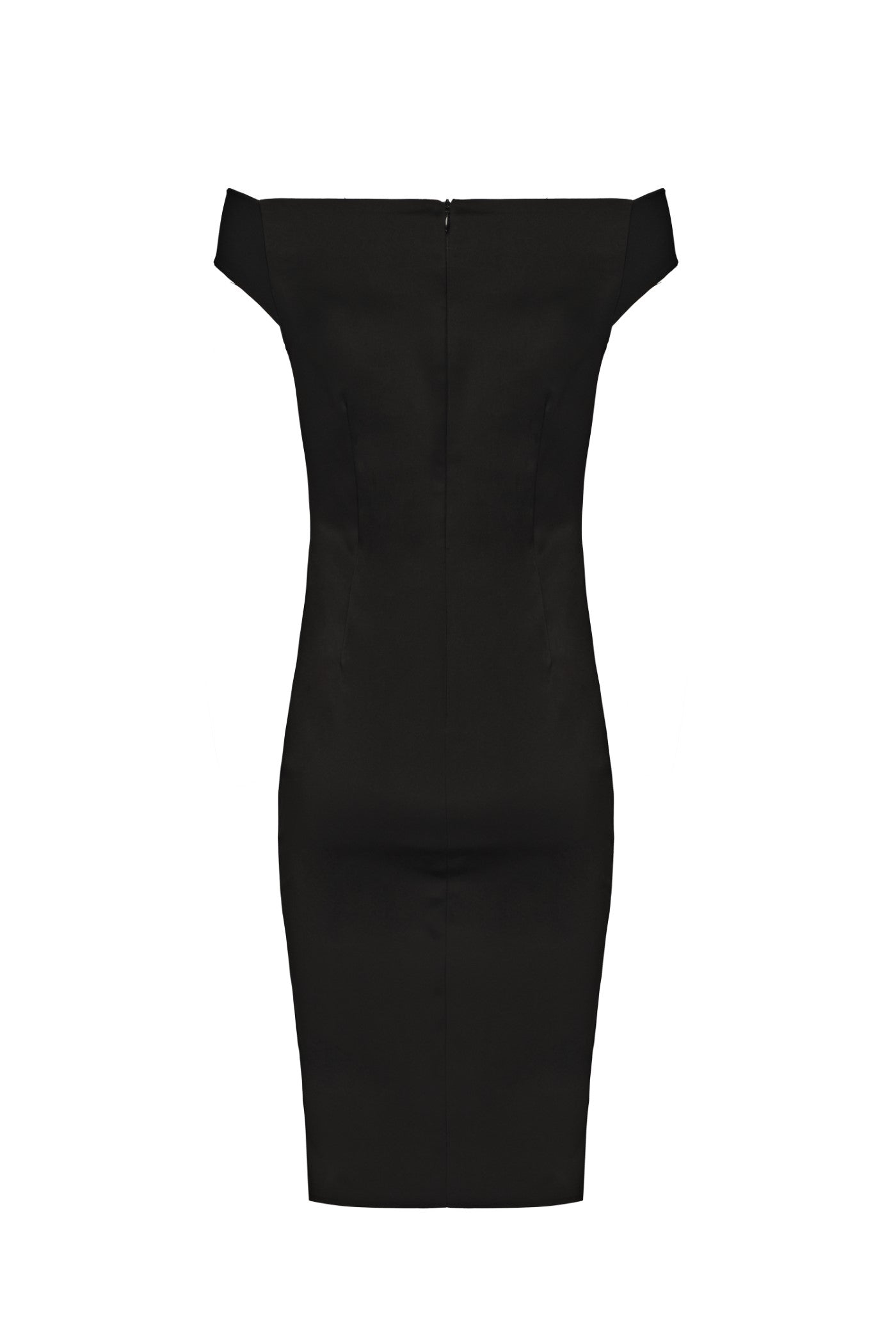 Rochie neagra bodycon cu decolteu Ivy