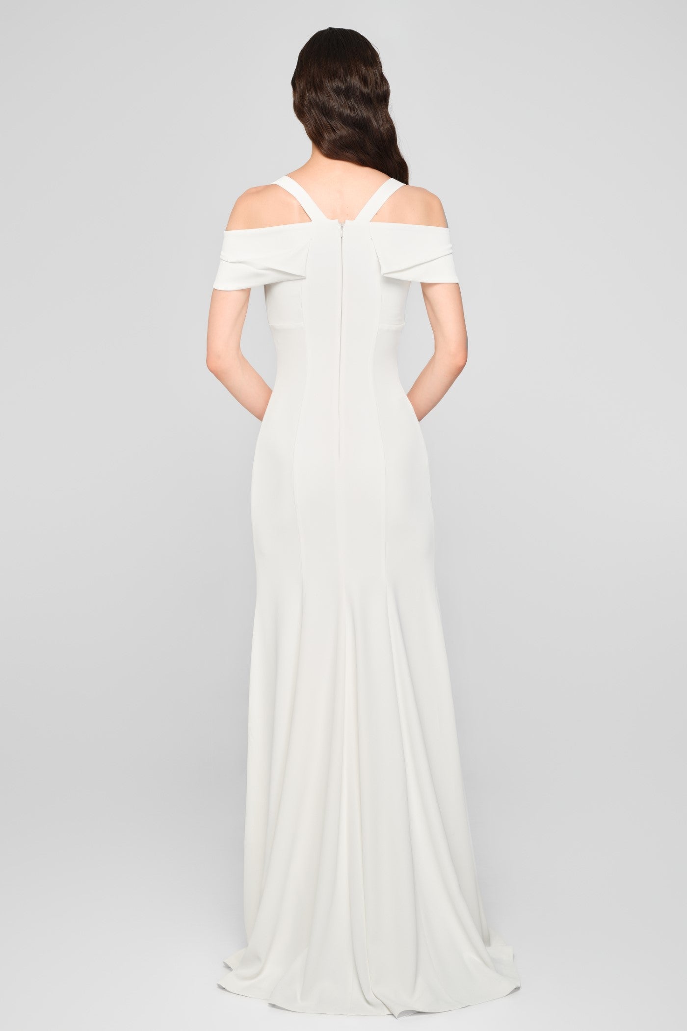 Rochie lunga alba cu cupe retro Sculpt