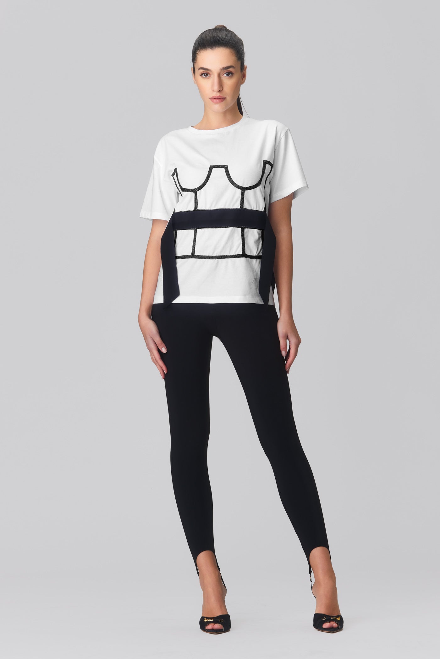 Tricou alb din bumbac organic Draft