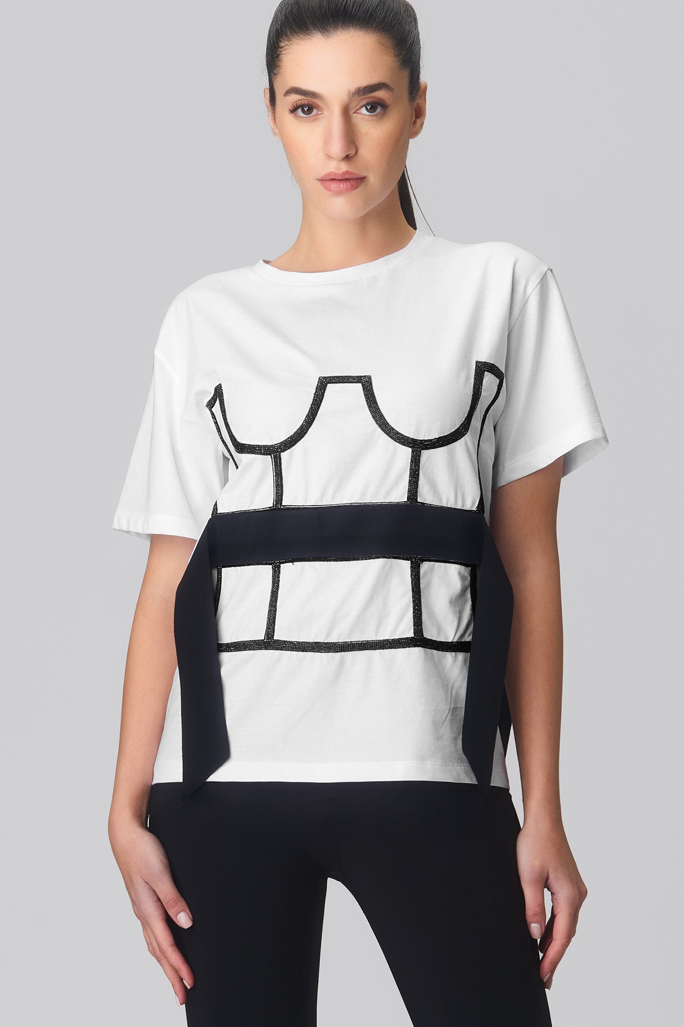 Tricou alb din bumbac organic Draft