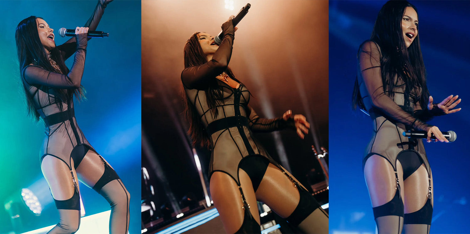 INNA purtand corset Zest si cizme Hold-Up bespoke la concertul din Viena