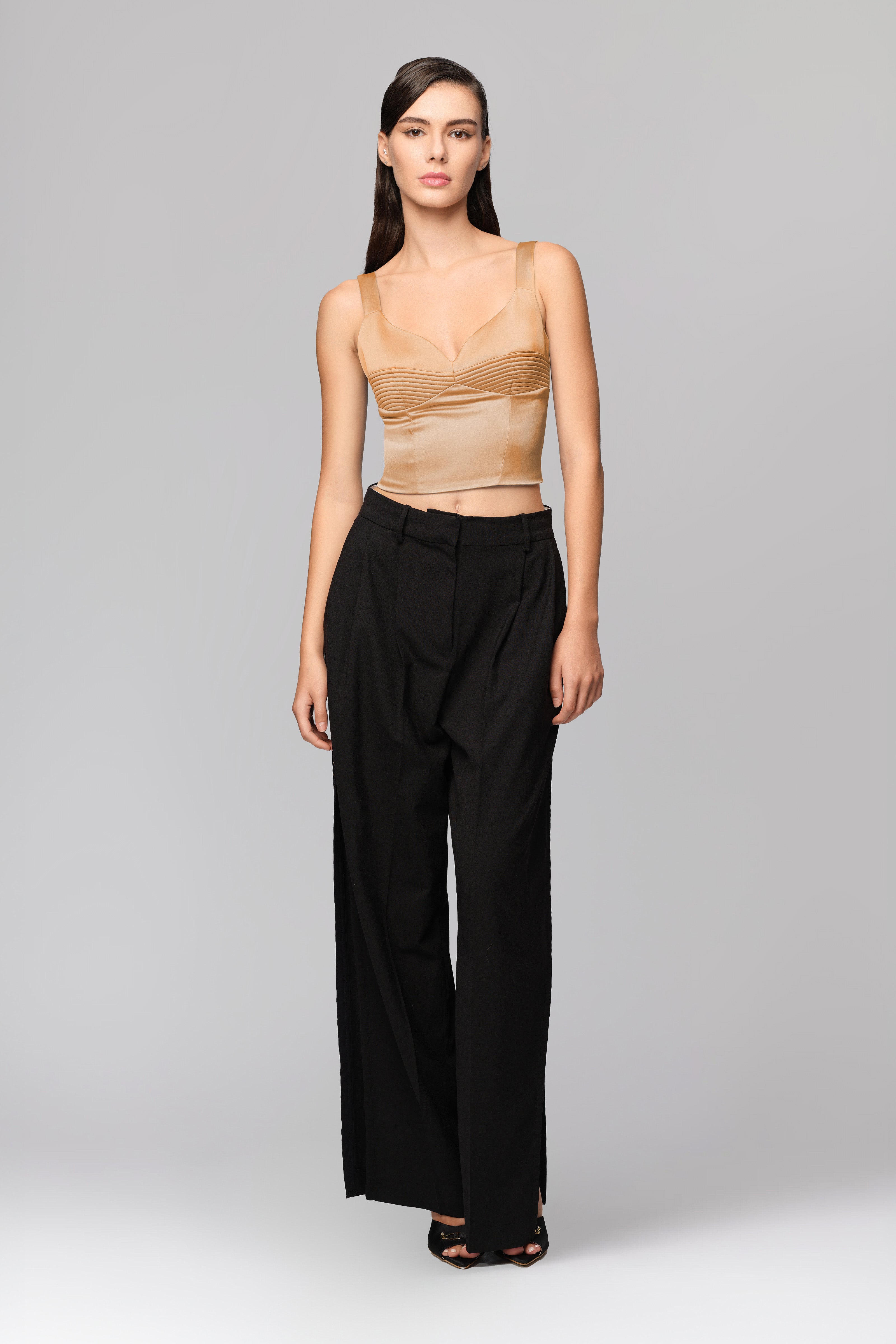 Corset nud din satin elastic Haze