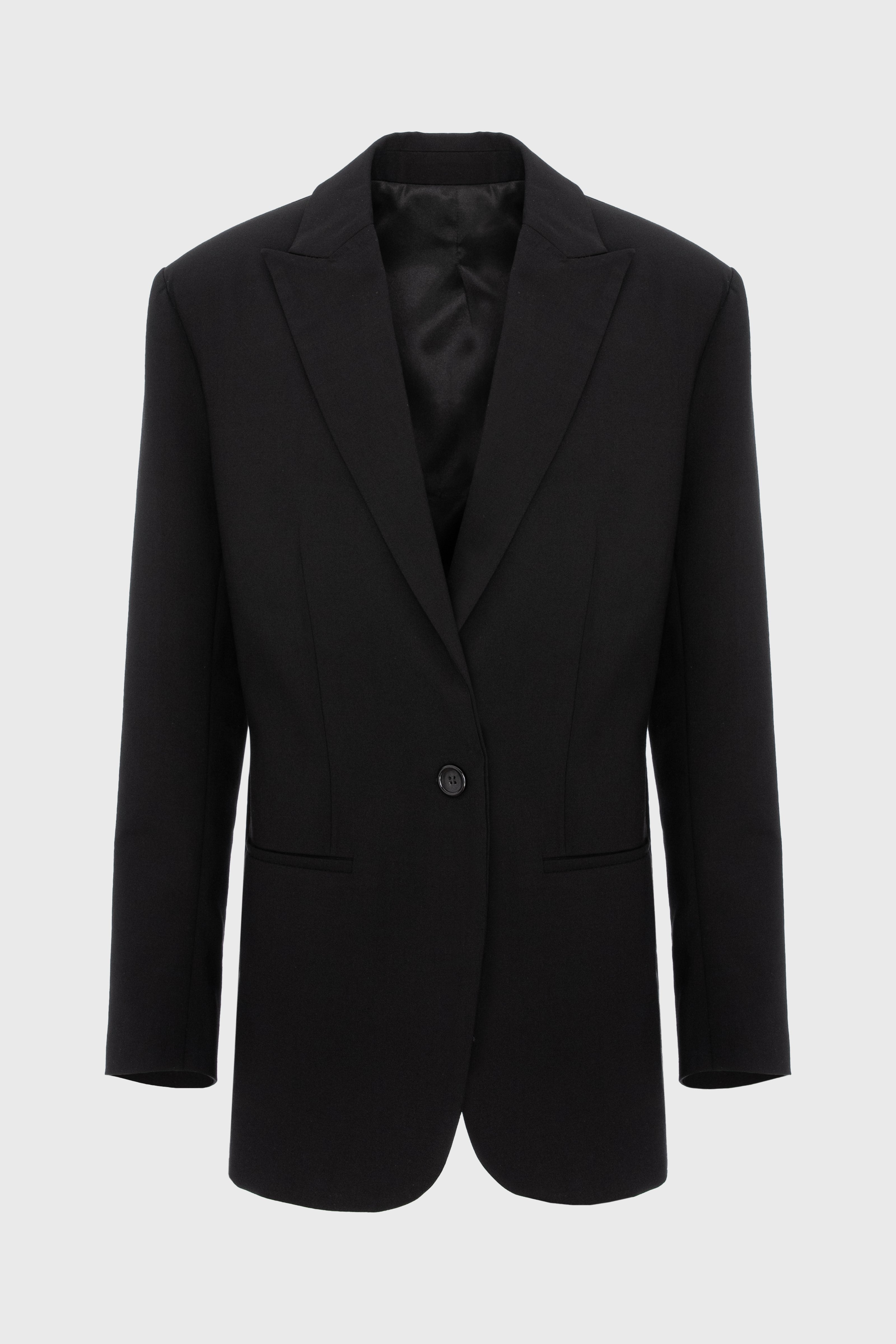 Blazer negru de lana Urban