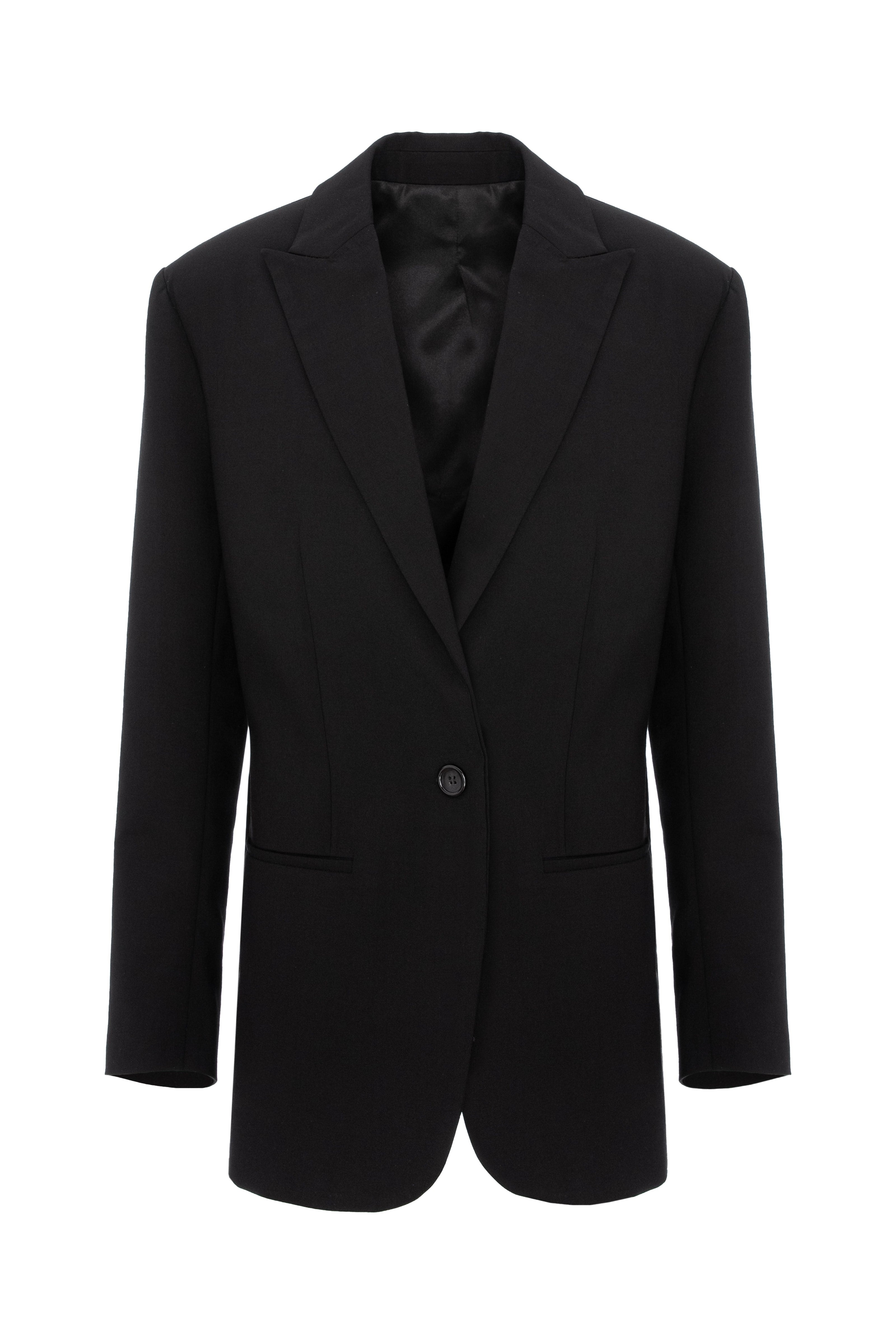 Blazer negru de lana Urban