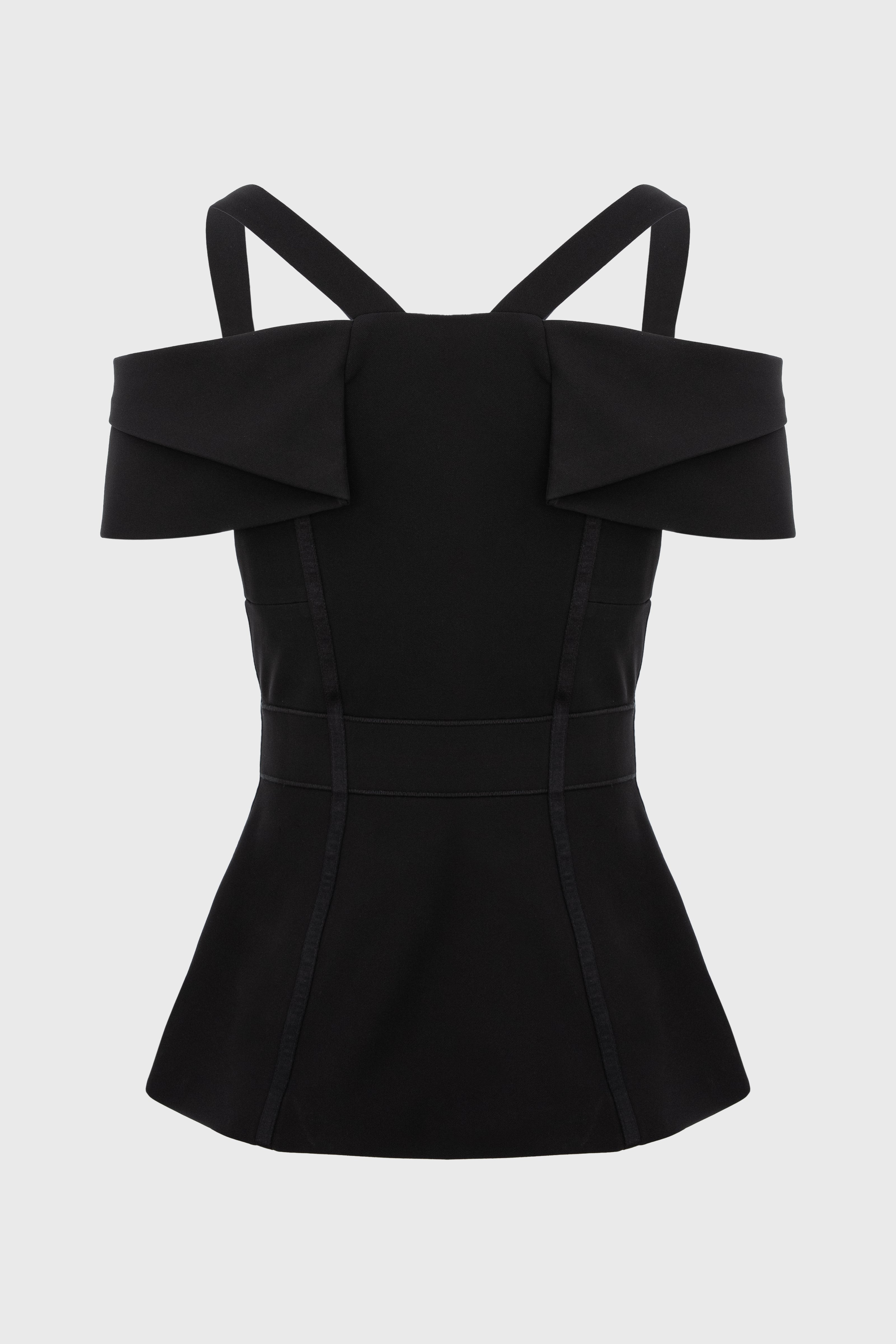 Corset negru cu maneci cazute Candy