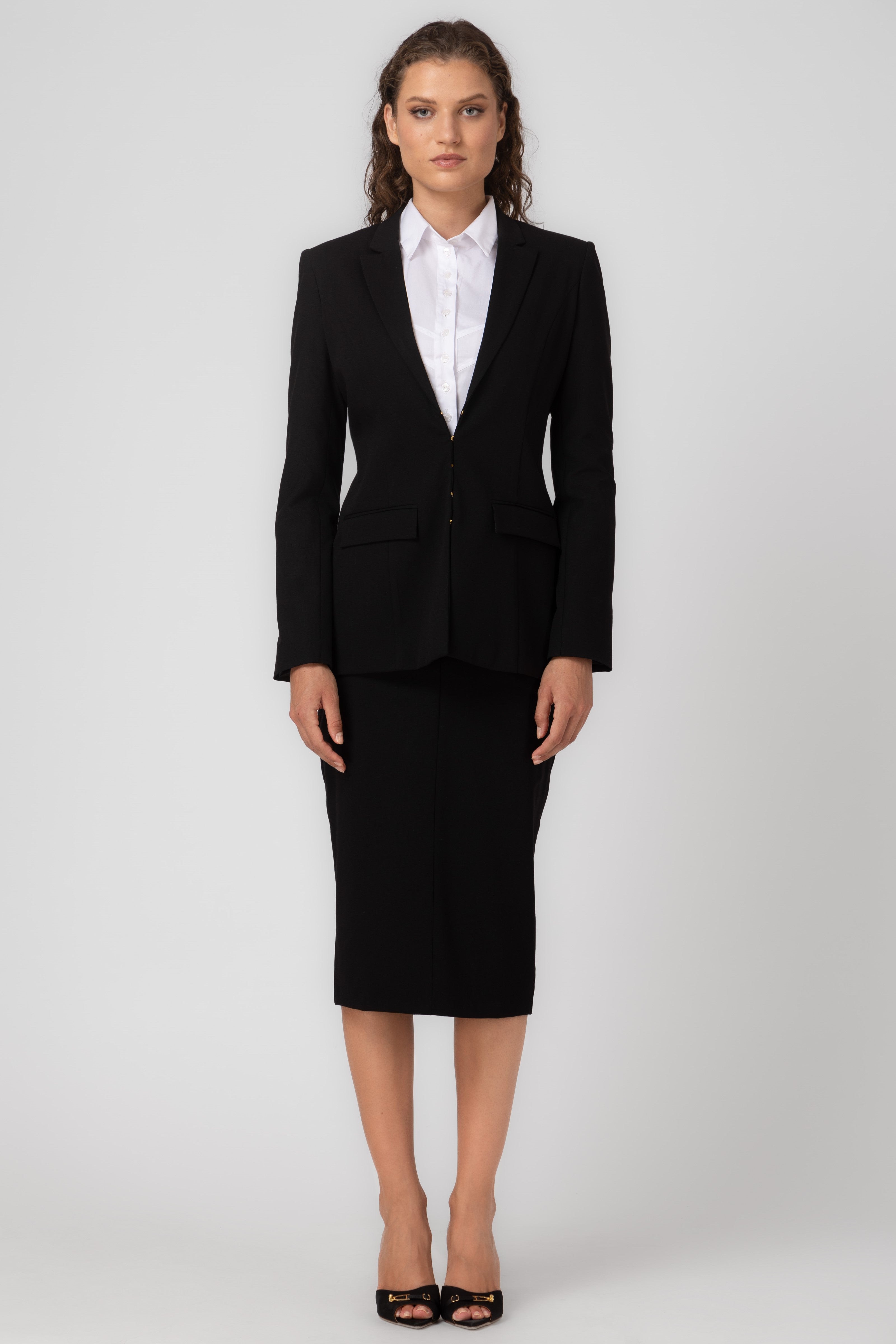 Sacou negru din lana Formal