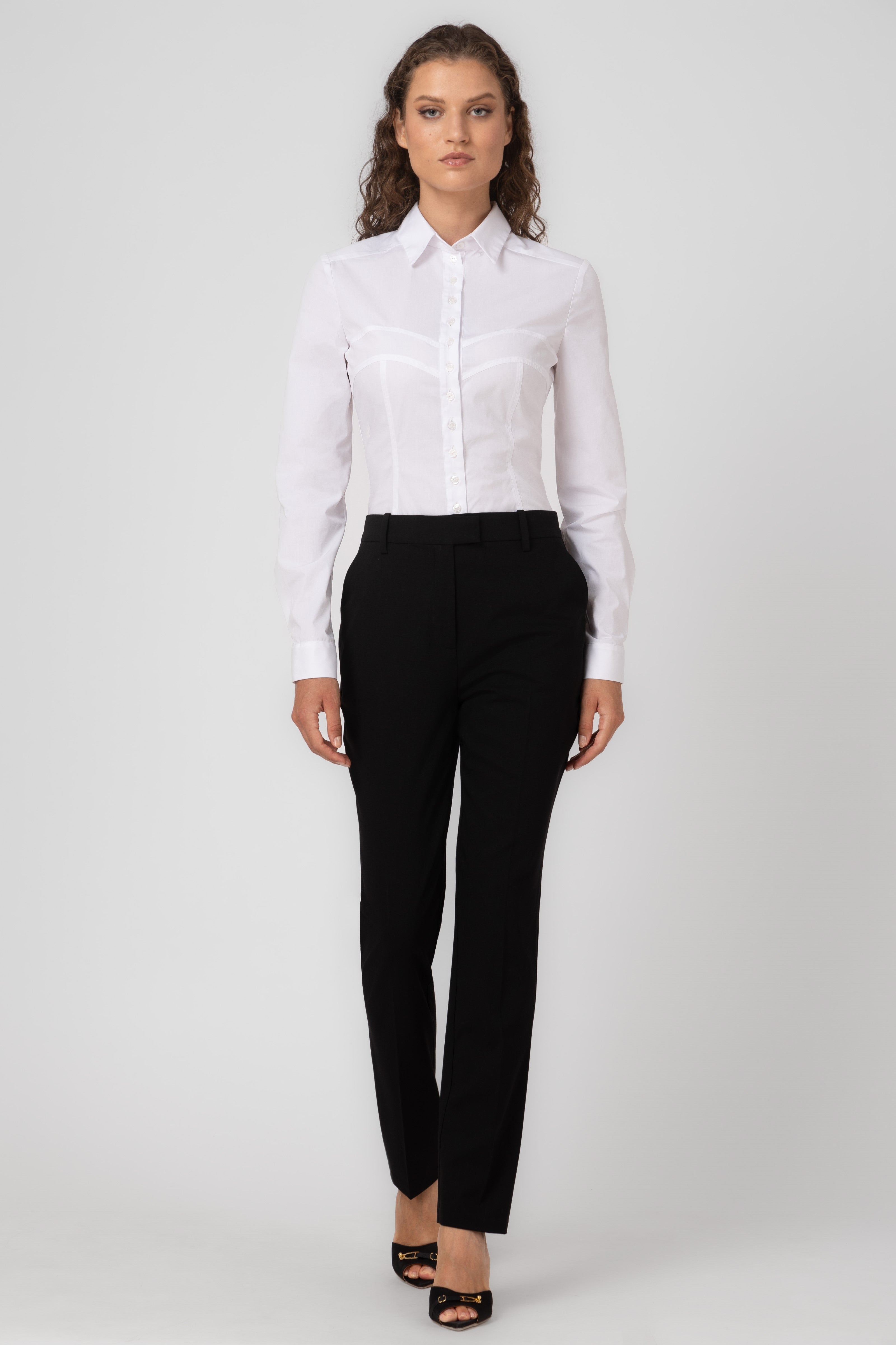 Camasa alba din poplin Androgyn
