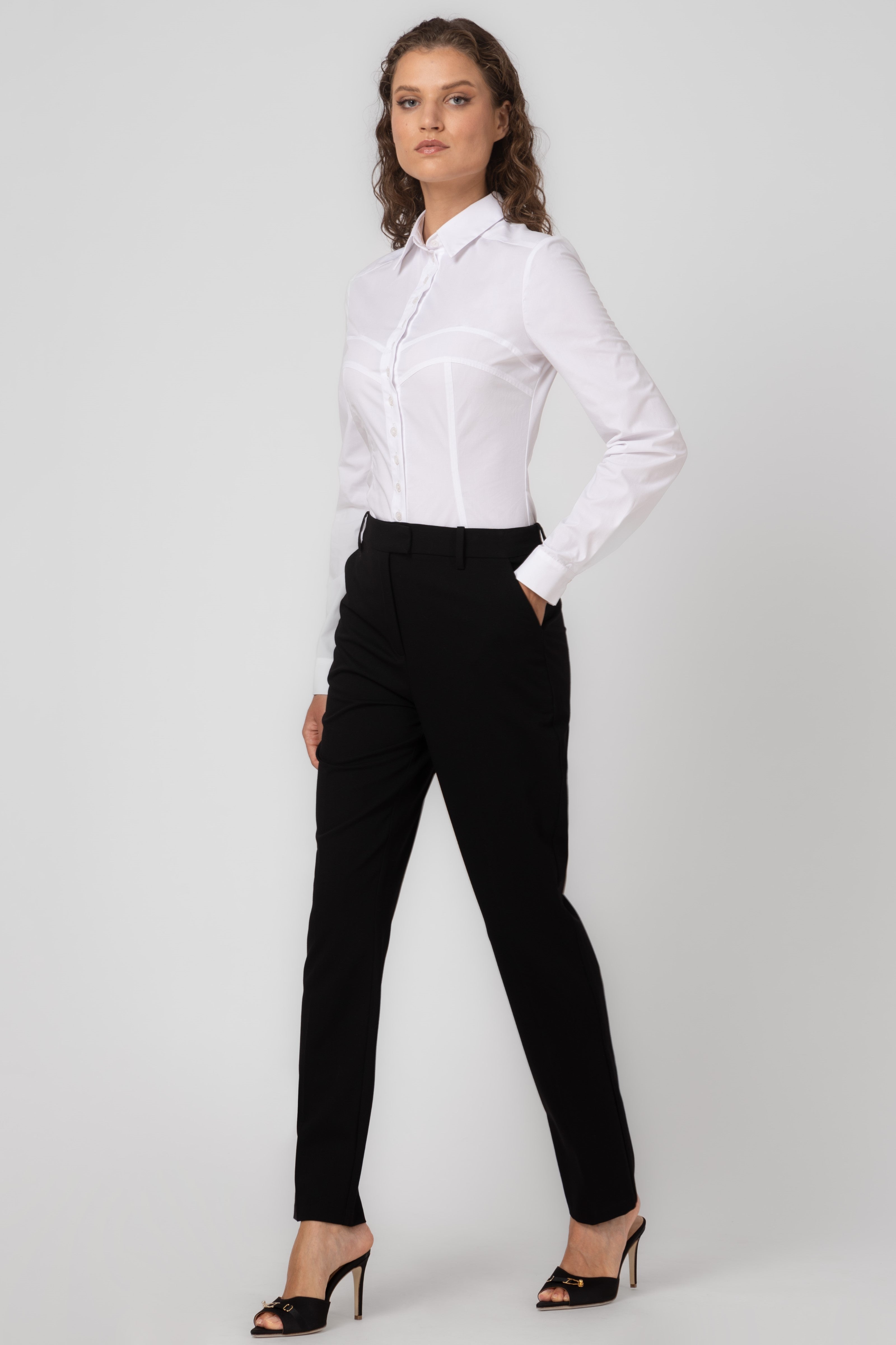 Camasa alba din poplin Androgyn