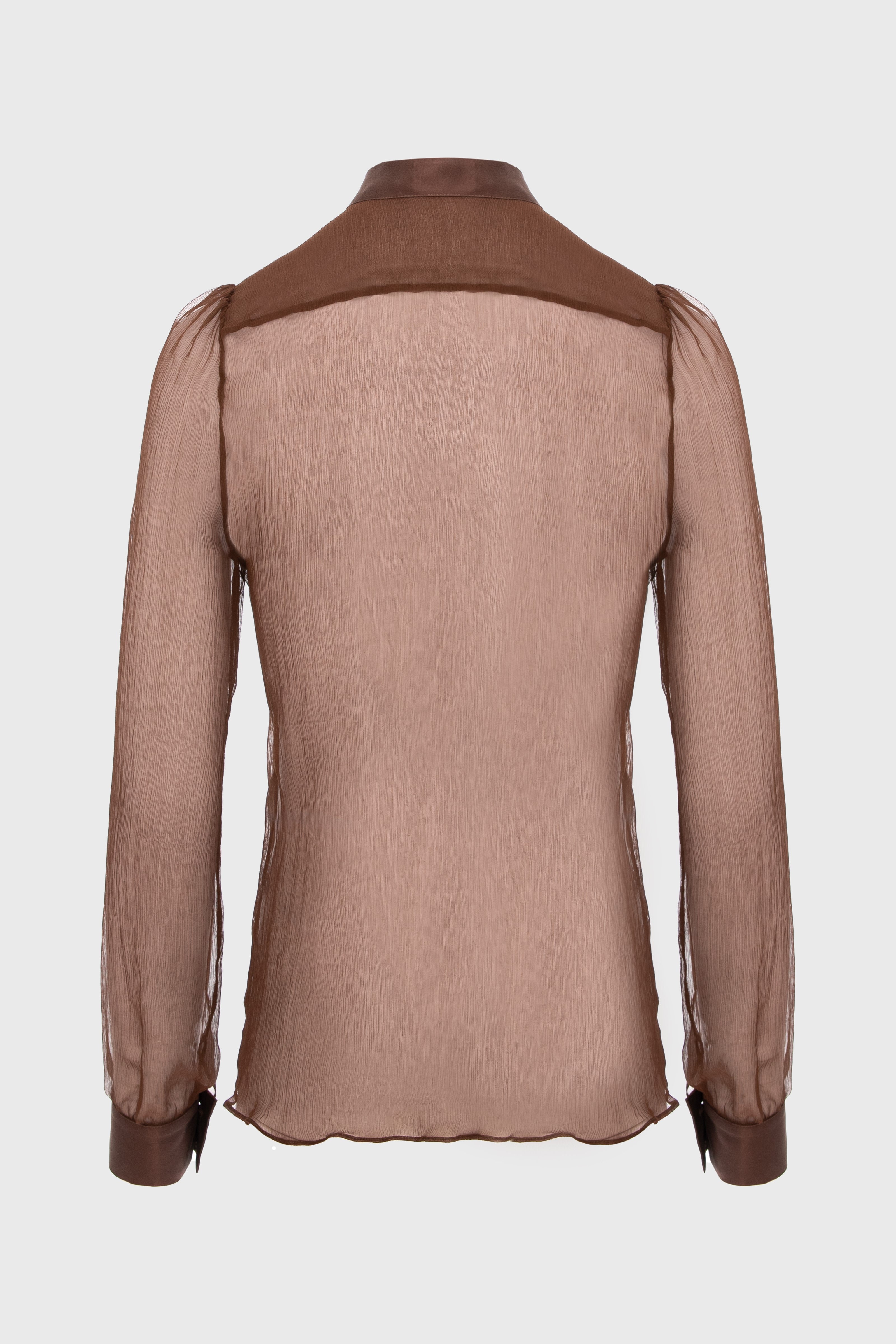 Camasa maro din matase naturala Breeze