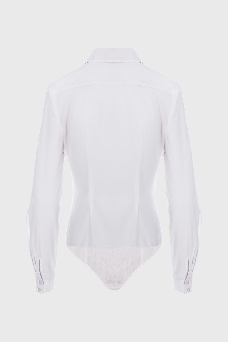 Camasa alba din poplin Androgyn