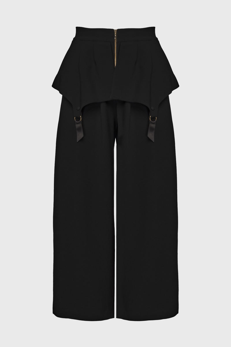 Pantaloni negri midi evazati Blaze