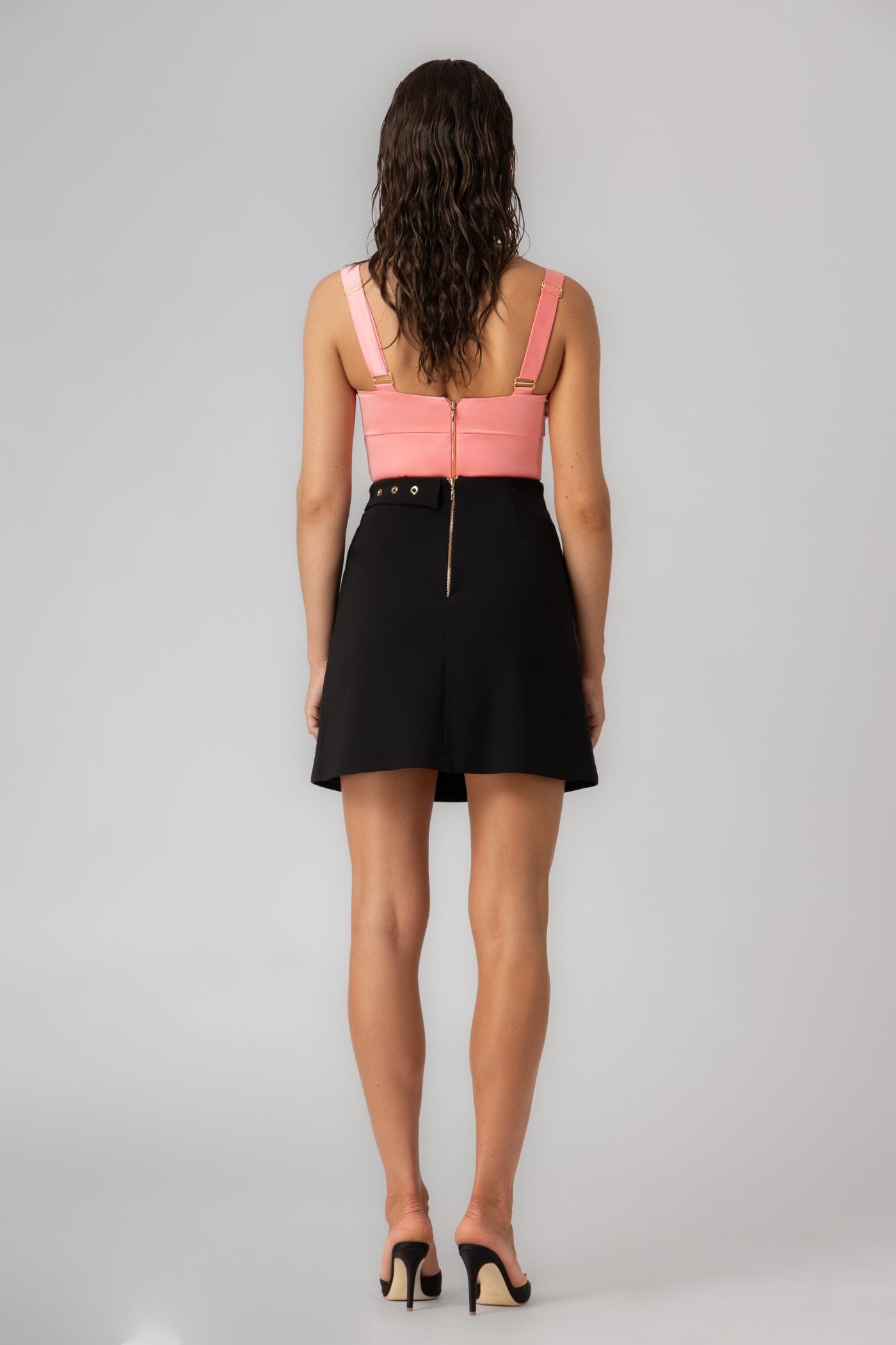 Top roz aprins din satin Candy