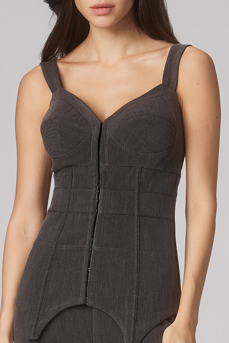 Corset gri din lana Tomboy