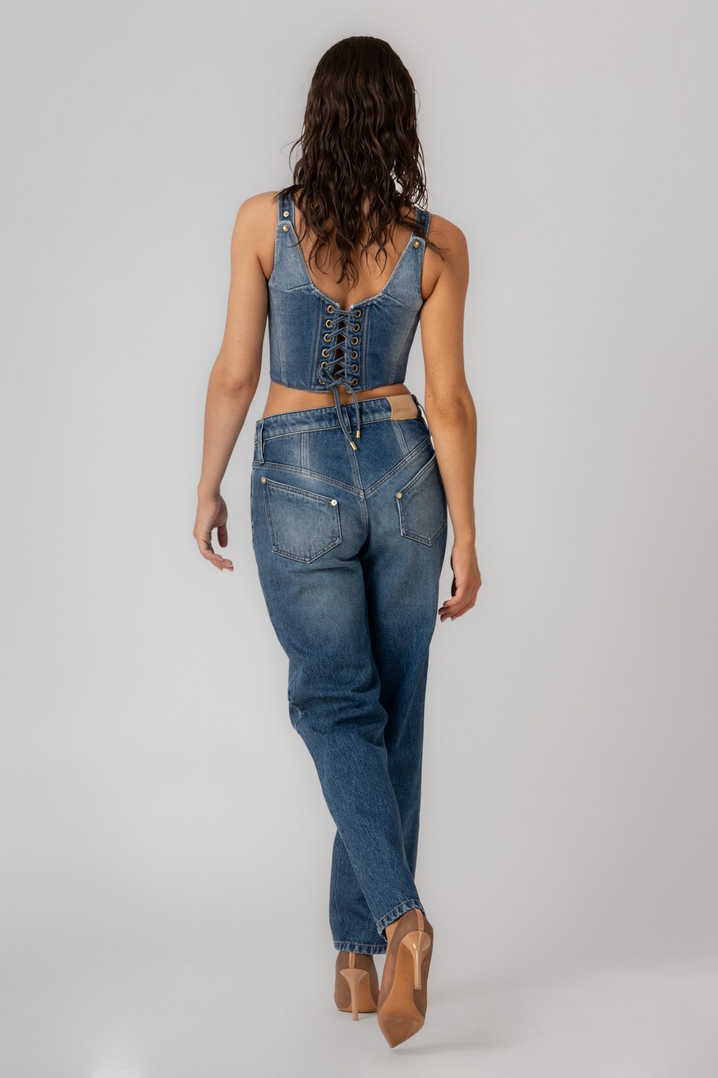Blugi denim albastru Outline