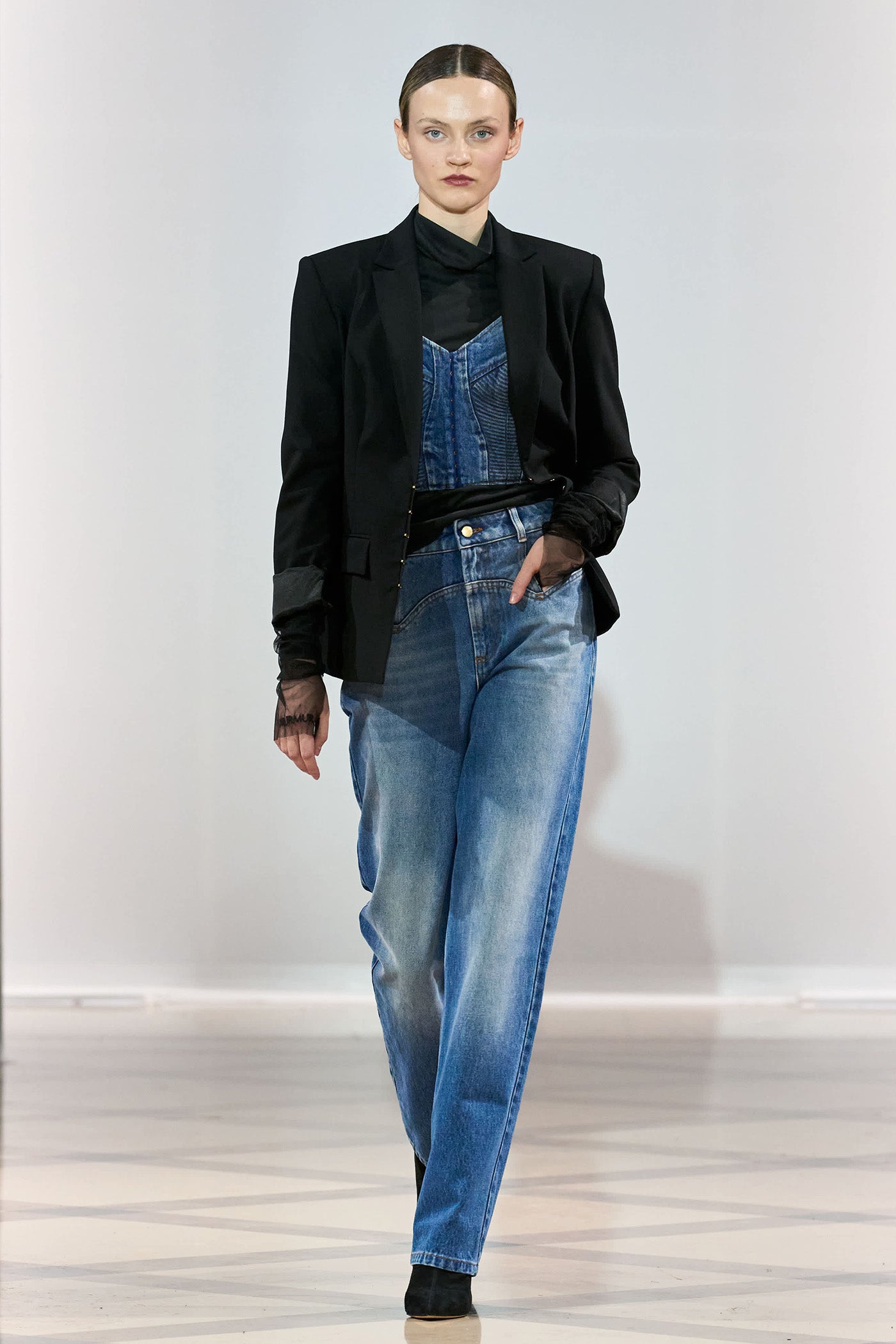 Blugi denim albastru Outline